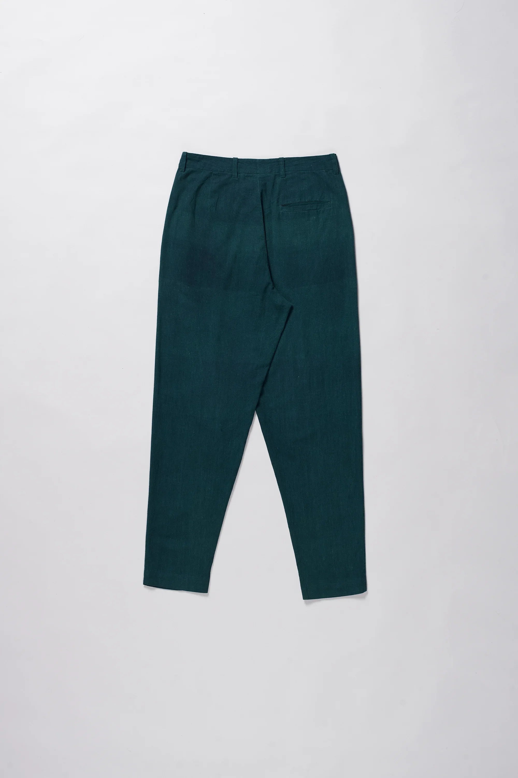 BOTTLE GREEN COTTON TROUSERS
