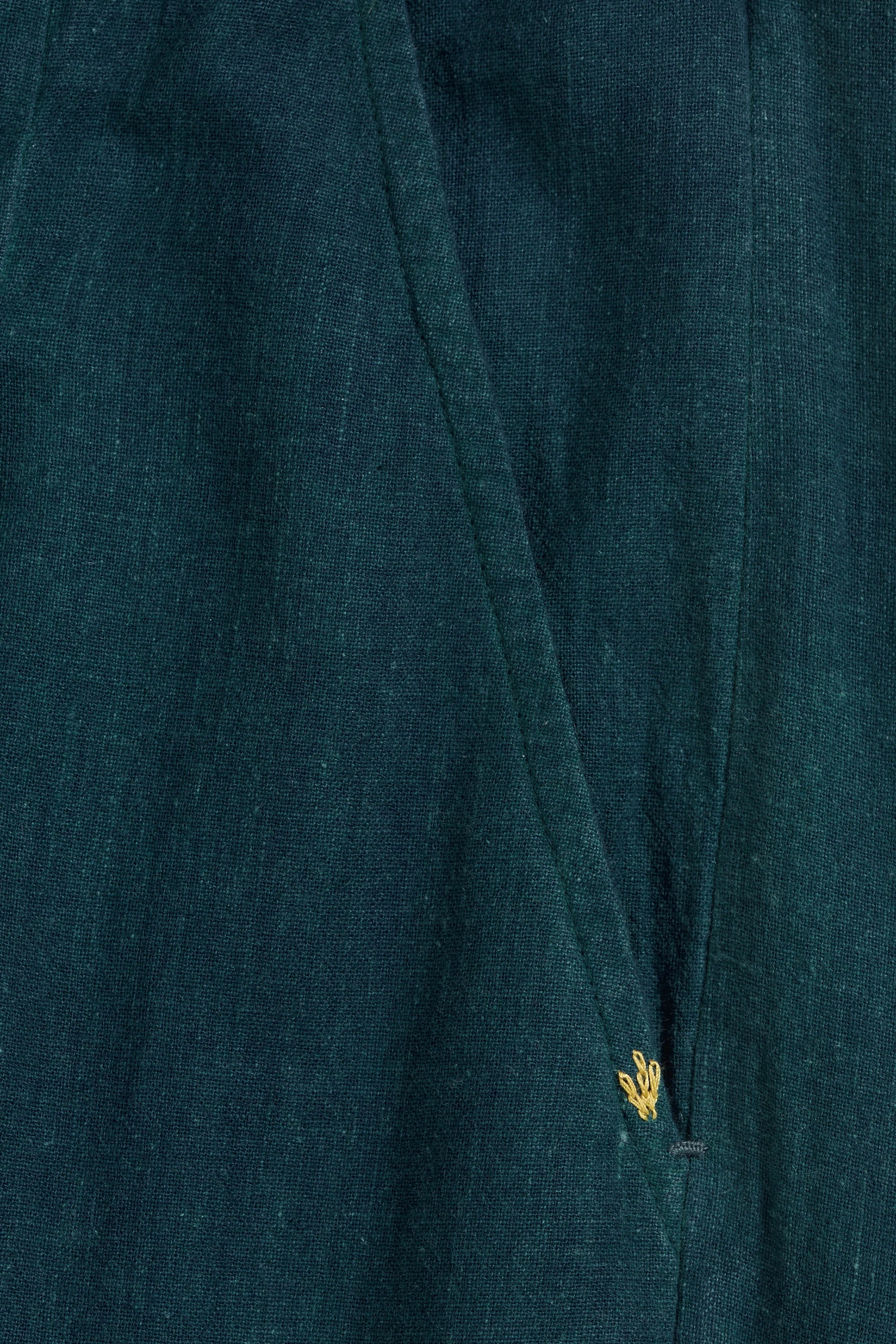 BOTTLE GREEN COTTON TROUSERS
