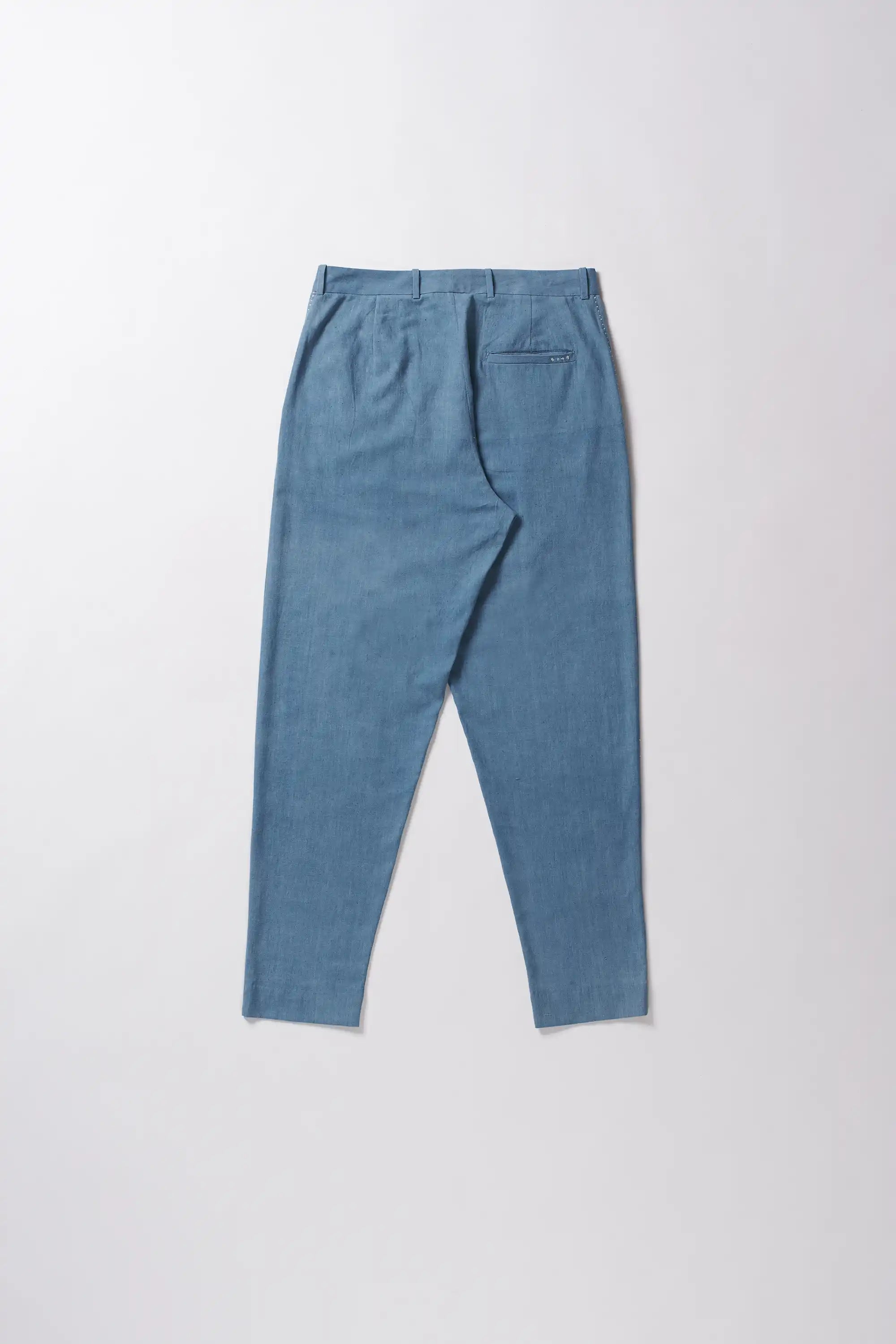 Powder blue pleated pant