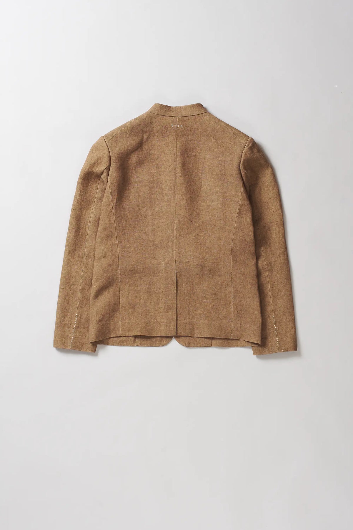Slim Fit Linen Jacket in Filter Coffee