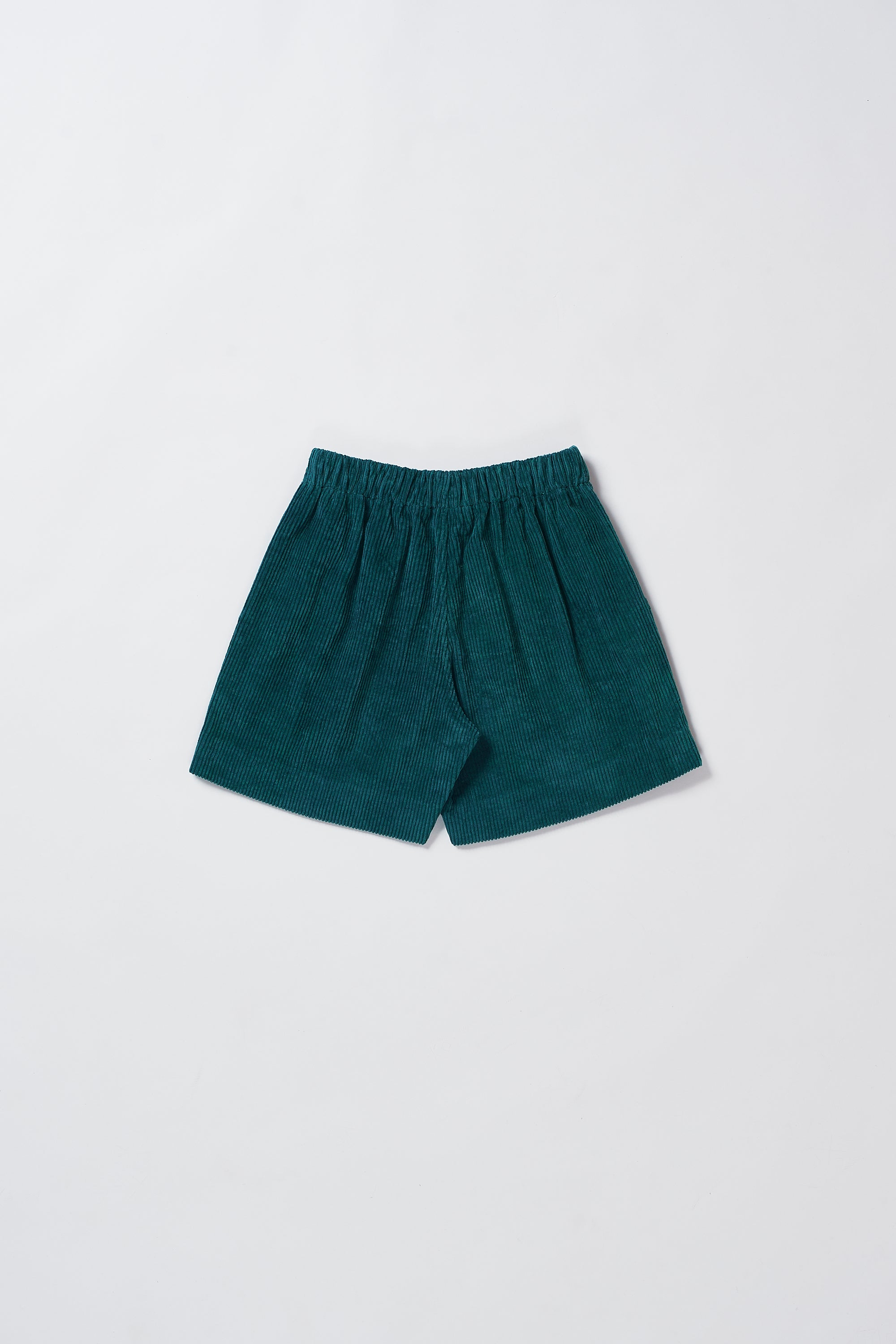 BOTTLE GREEN CORDUROY DRAWSTRING UNISEX SHORTS