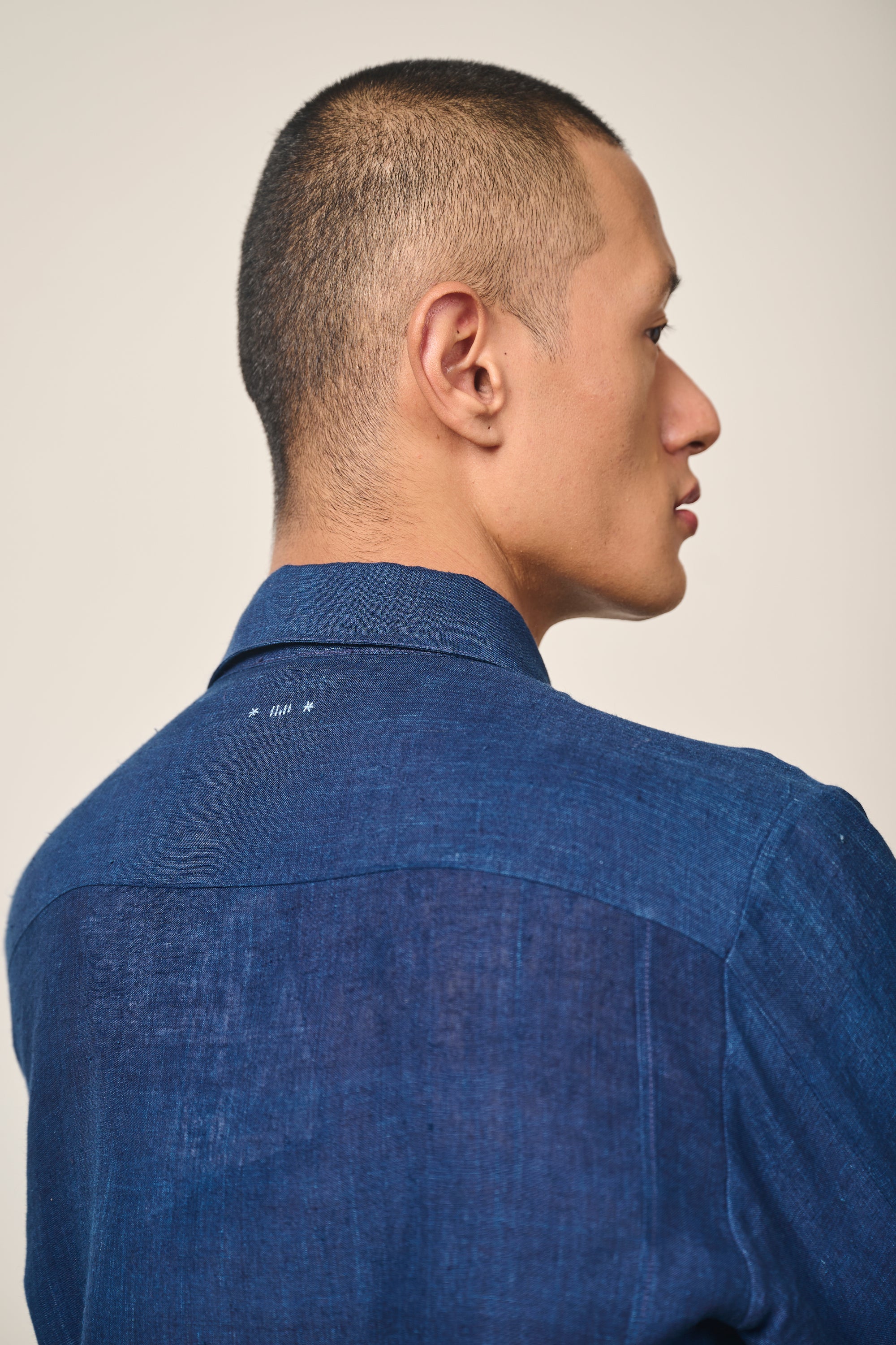 LINEN SHIRT IN NATURAL INDIGO