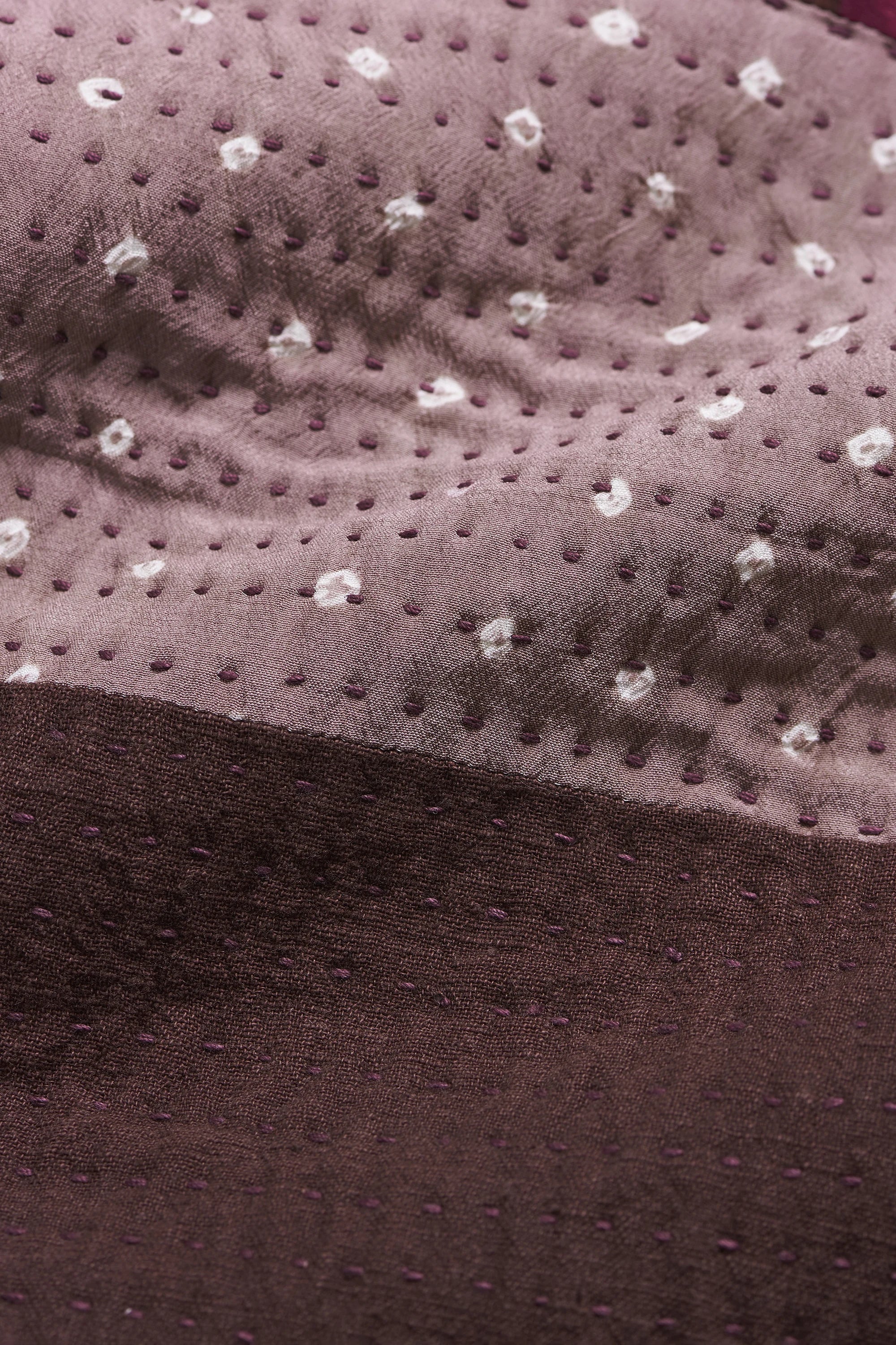 Burnt Umber Patchwork Placemat with Kantha