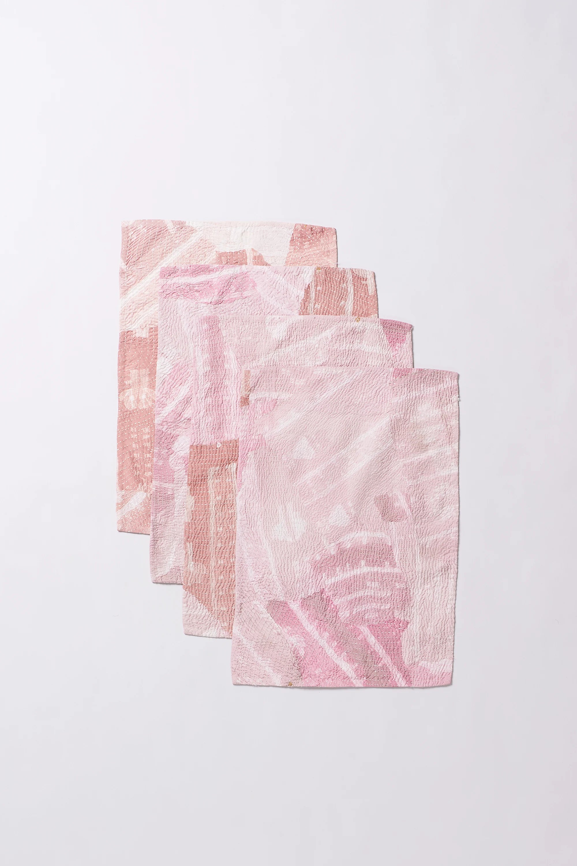 Chalk Pink Placemat with Kantha