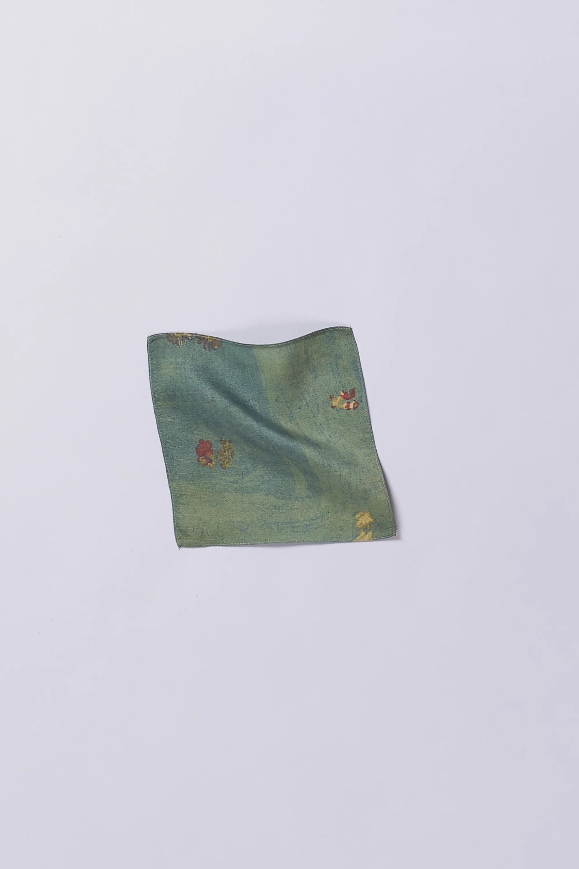 Leaf Green Screen Printed Pocket Square