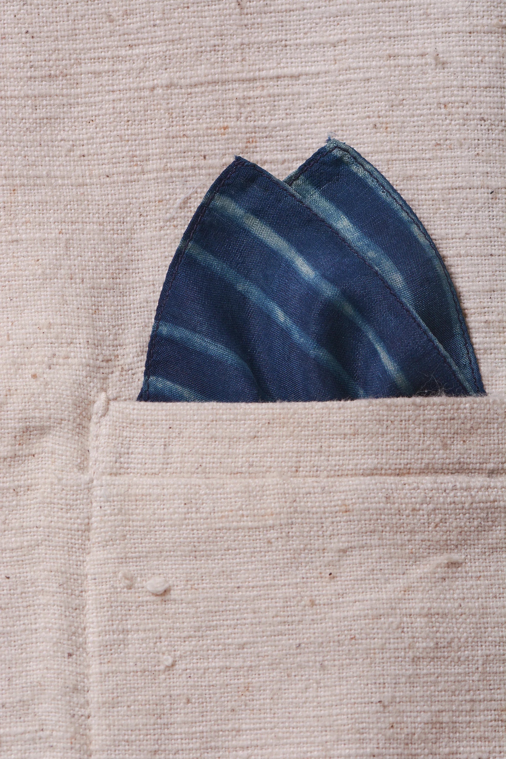 Silk Pocket Square in Medium indigo