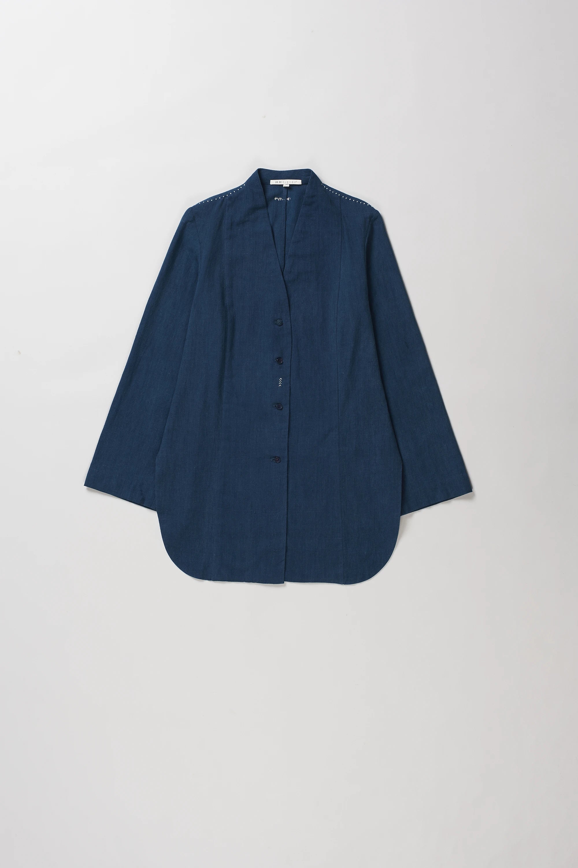V Neck Tunic in Space Blue