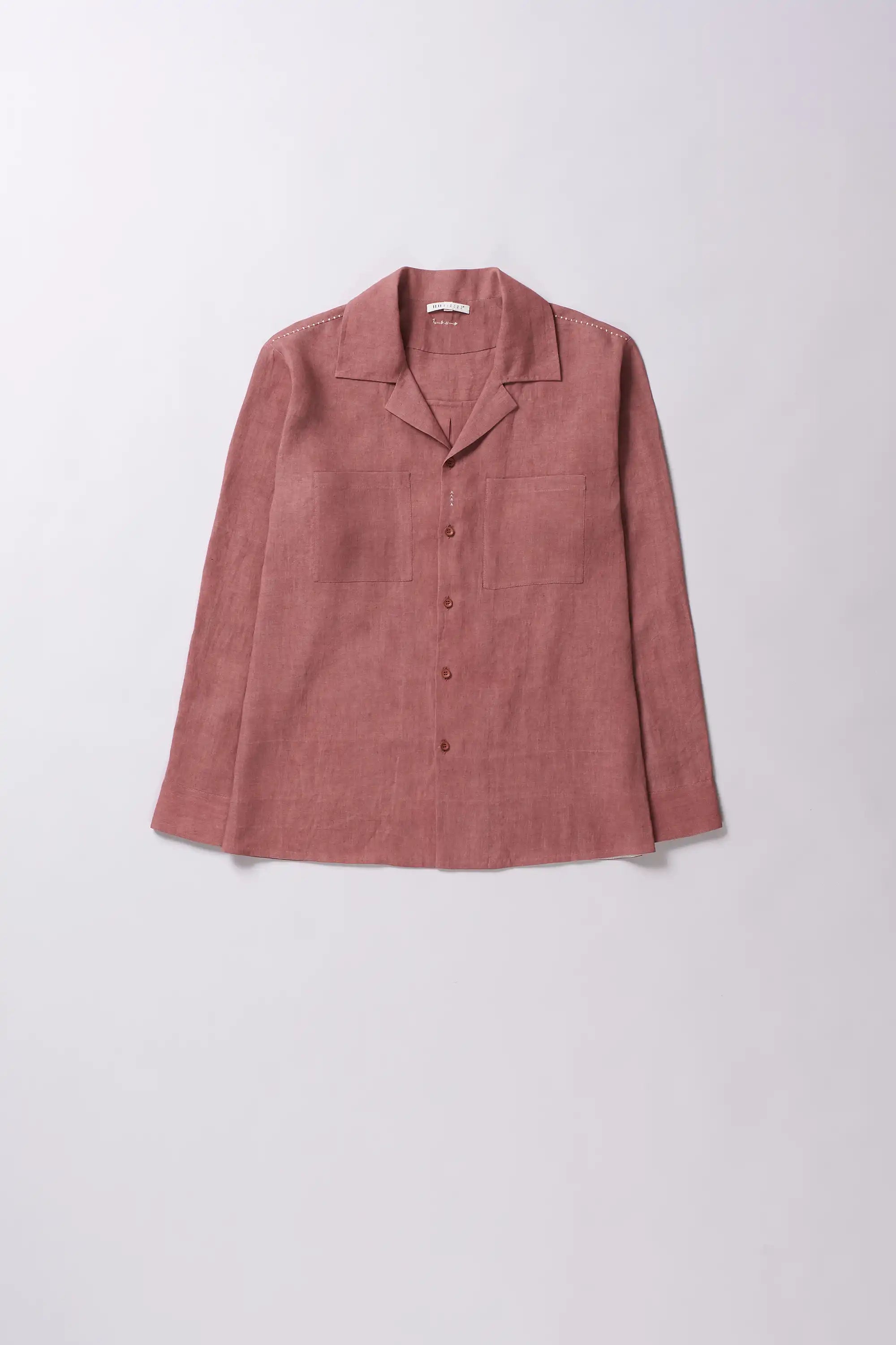Linen rouge pink shirt