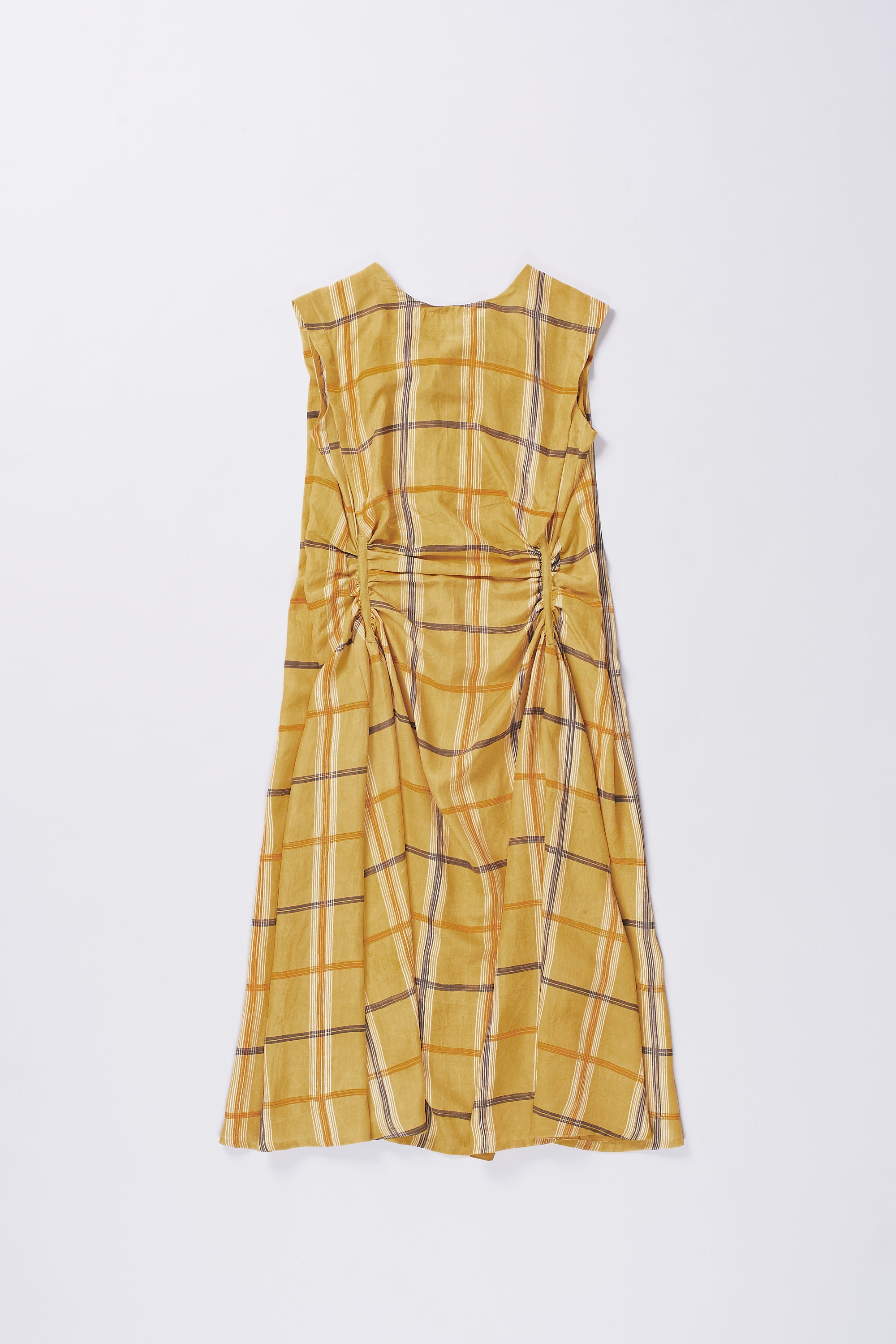 SLEEVELESS RUCHED DRESS