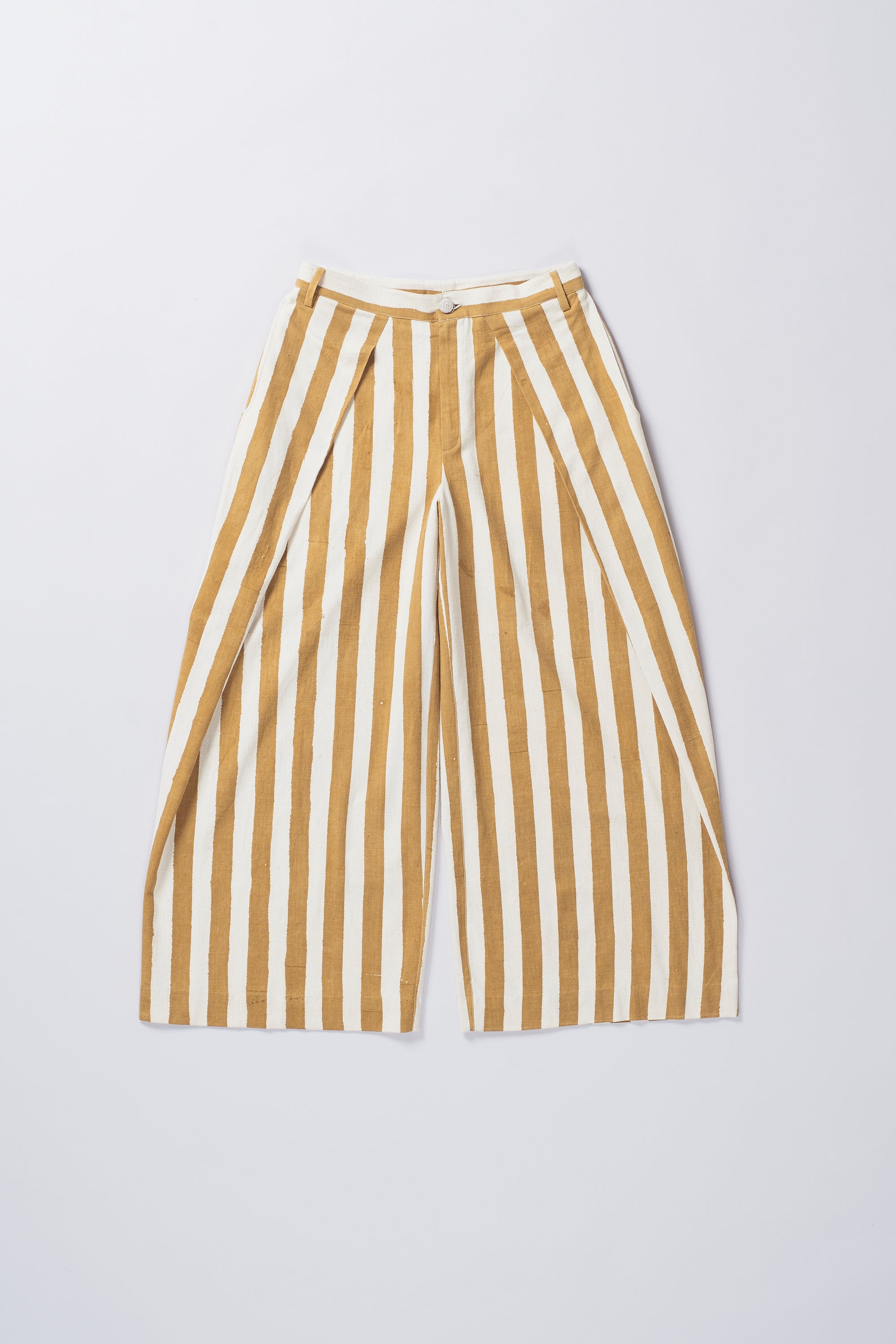 OVERLAP PLEAT TROUSERS IN MUTICOLOURED CHECKS