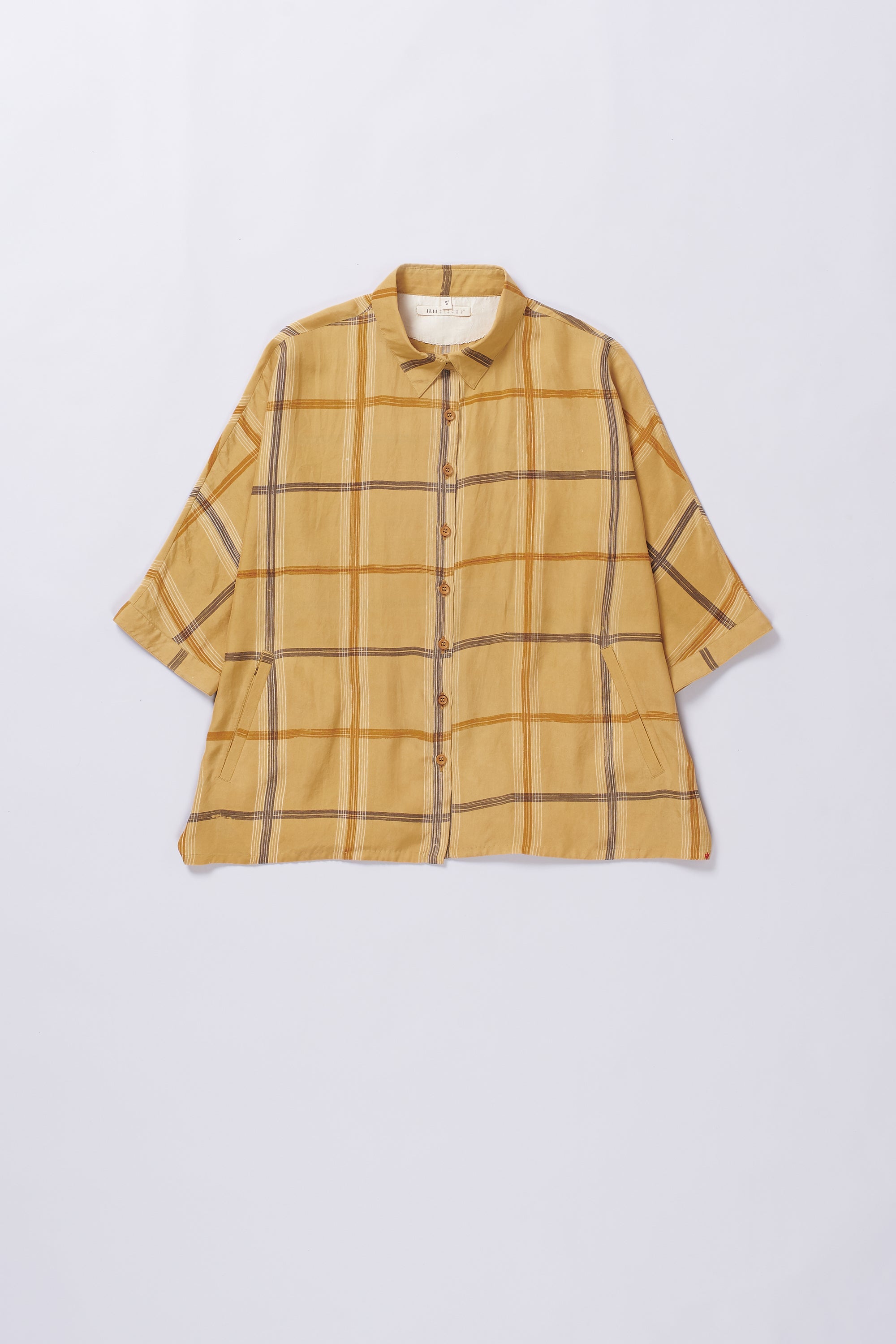 Mustard Yellow Checked Shirt