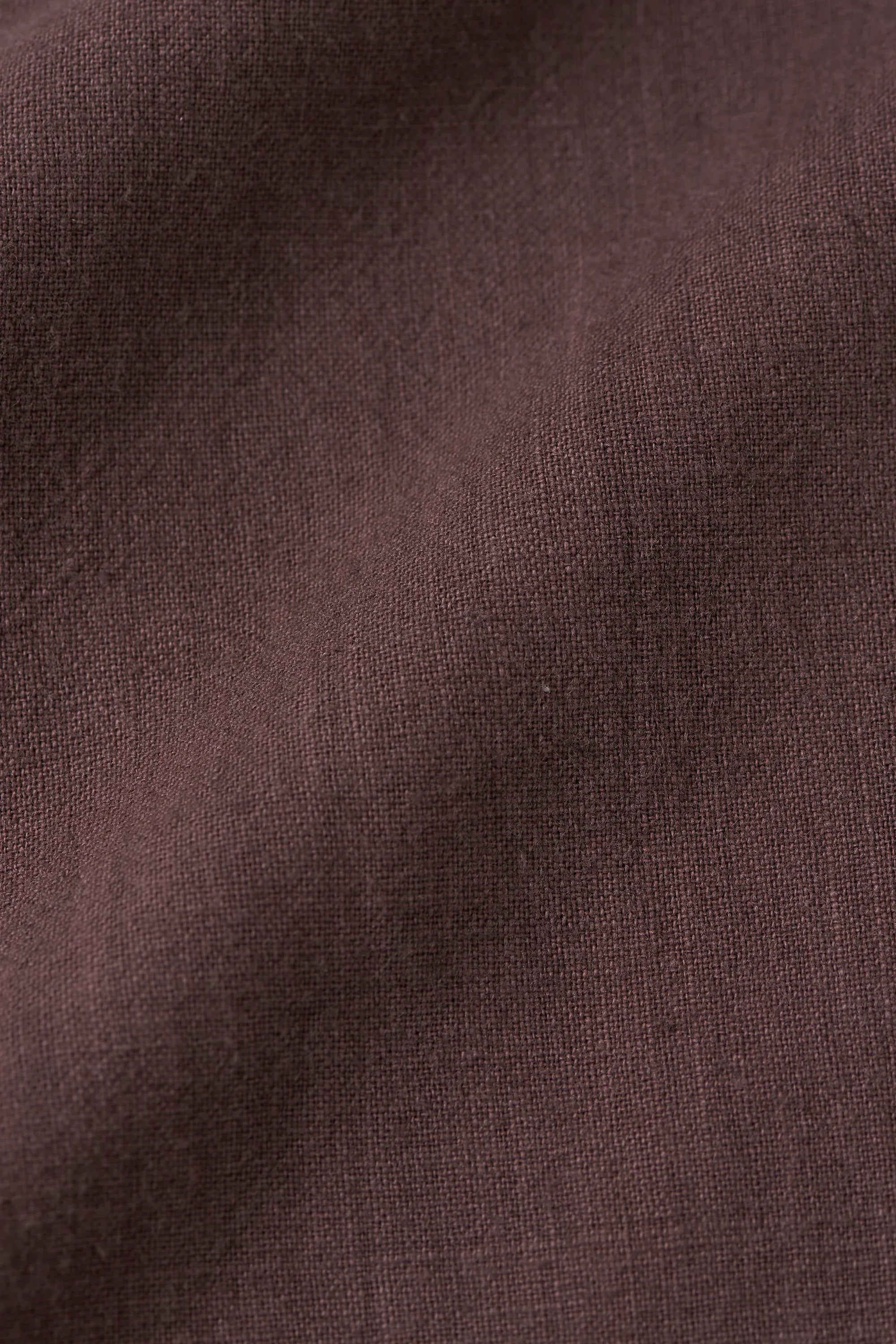 BURNT UMBER COTTON PLEATED TROUSERS