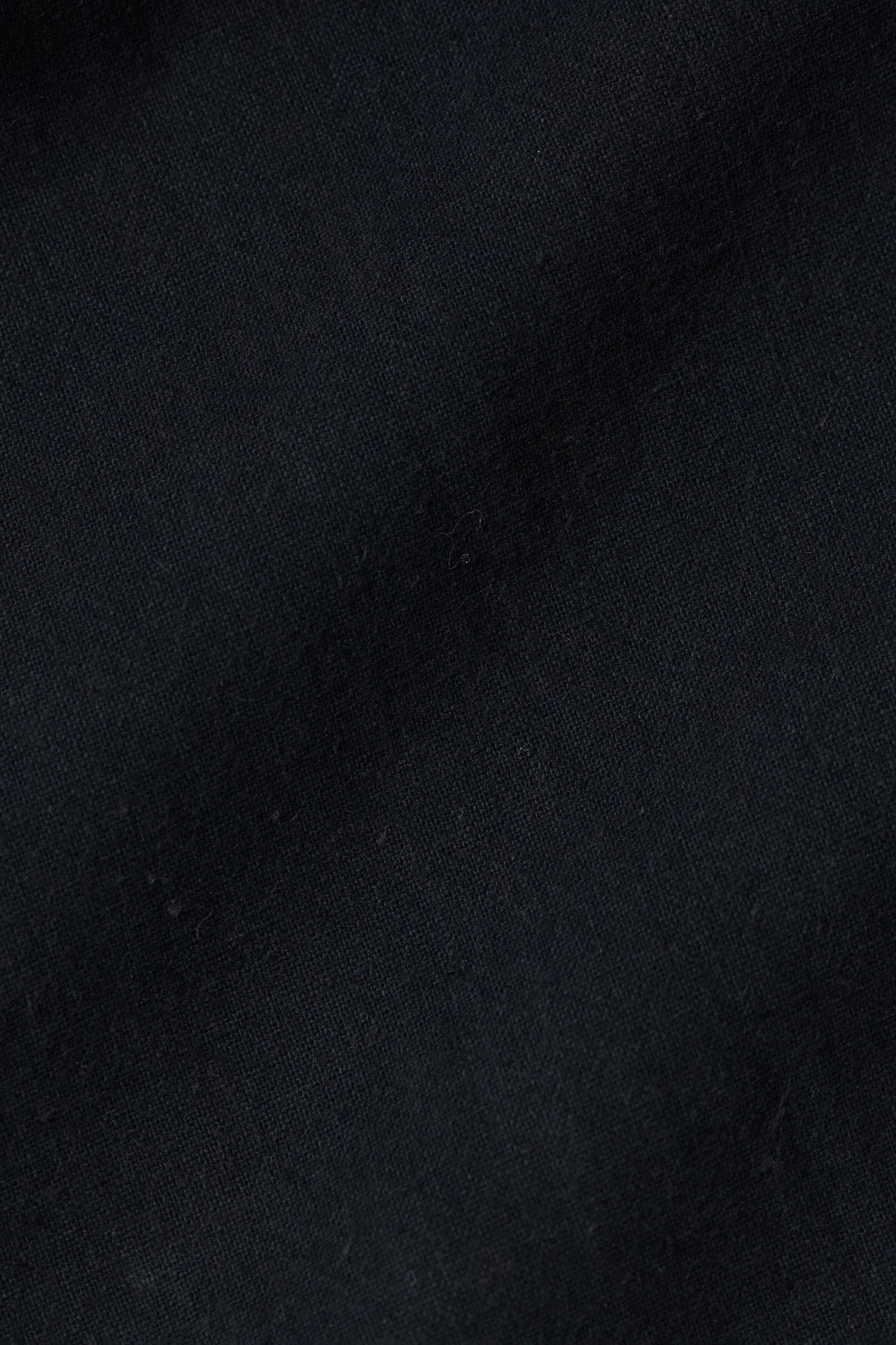 BLACK COTTON PLEATED TROUSERS