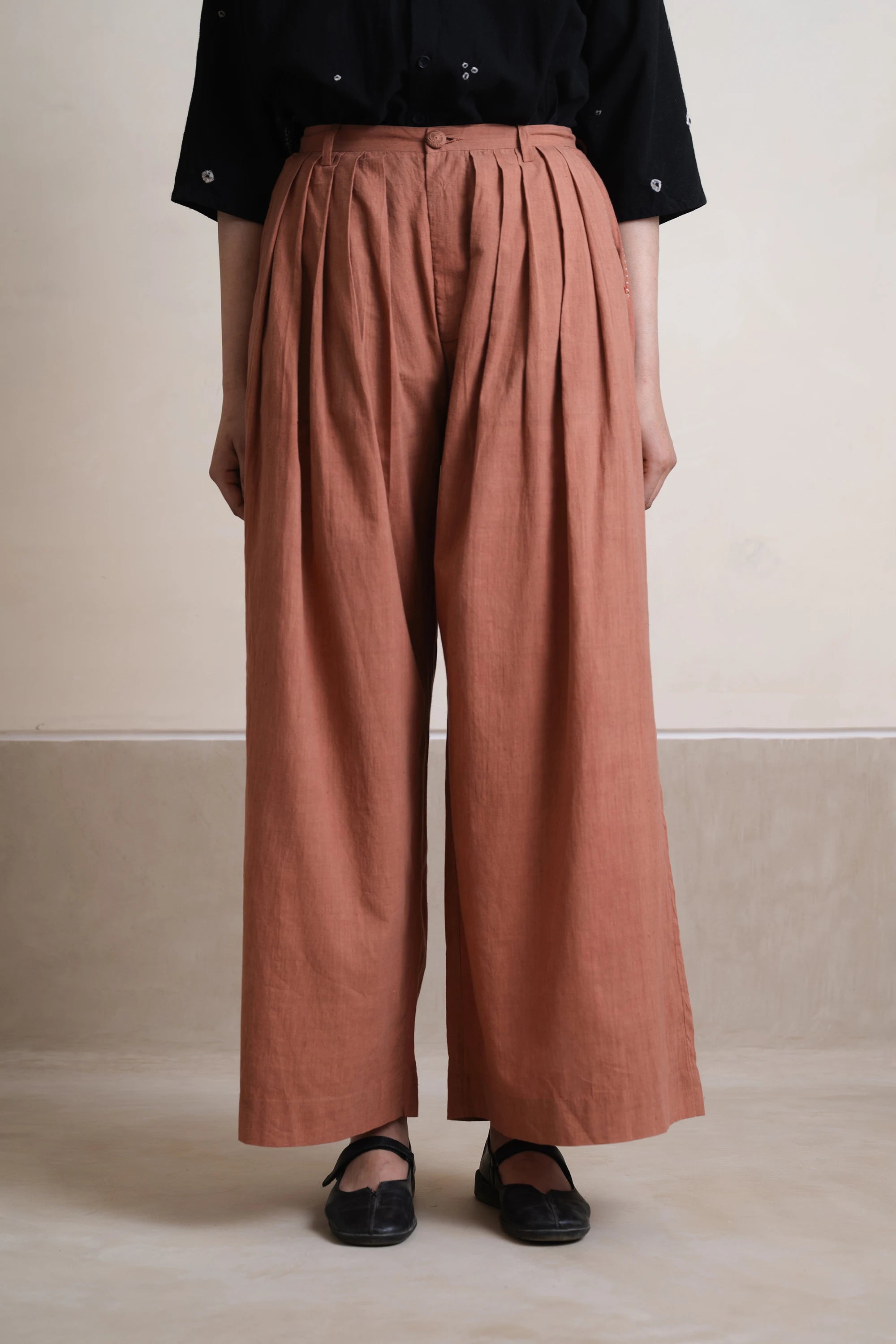 Orange Rust Relaxed Trousers