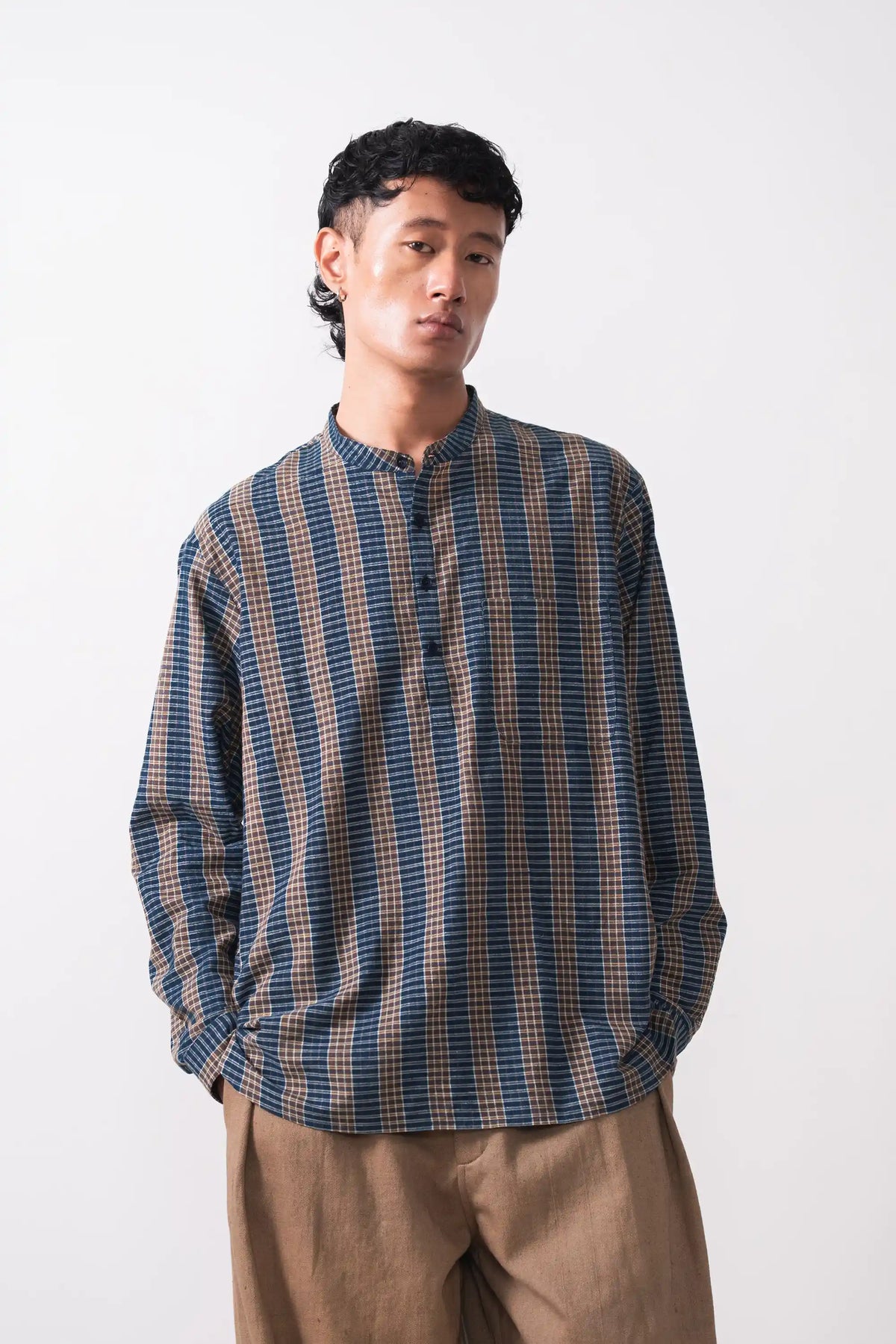 Multi-Colour Yarn Dyed Statement Cotton Shirt