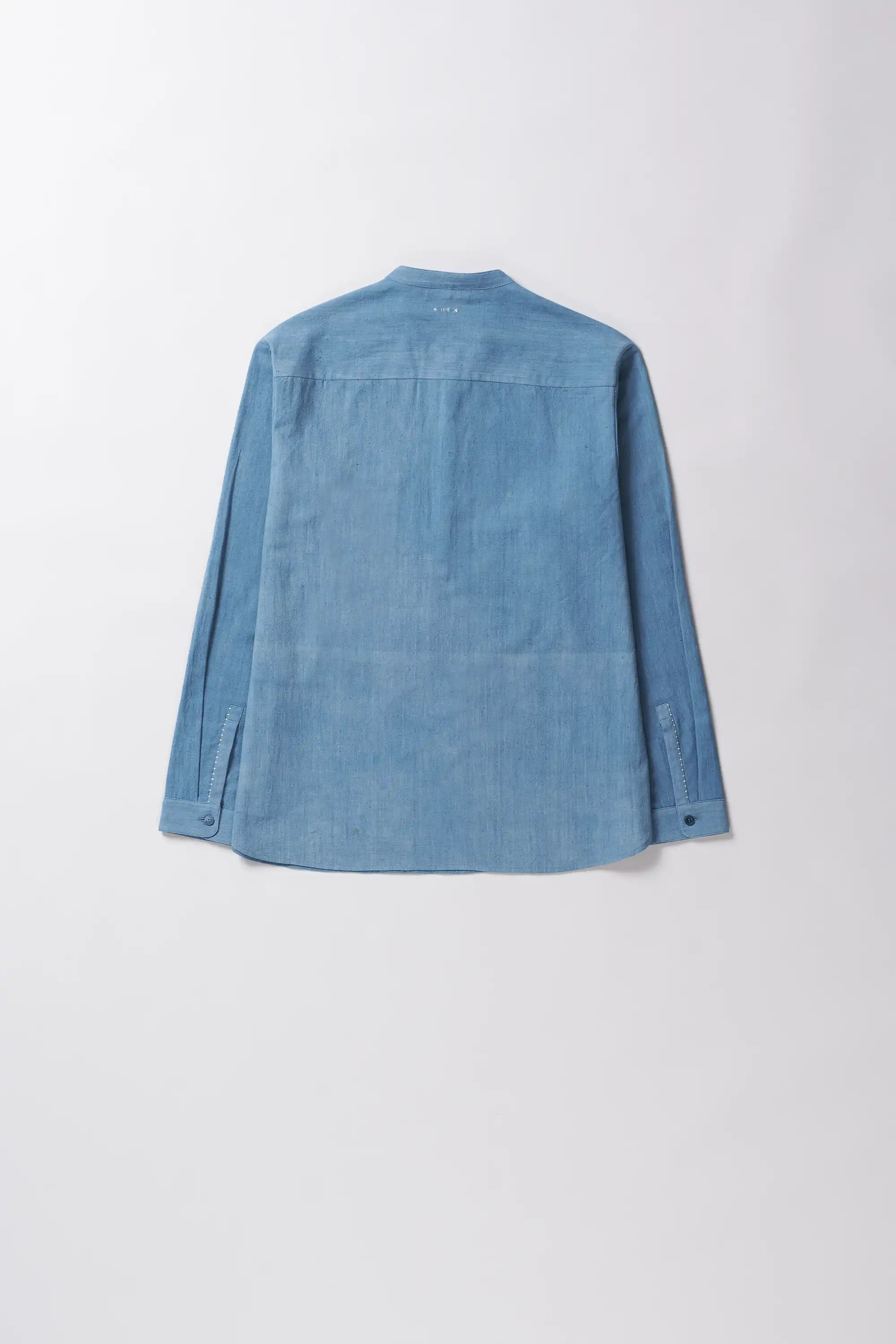 Powder blue shirt with full-sleeves