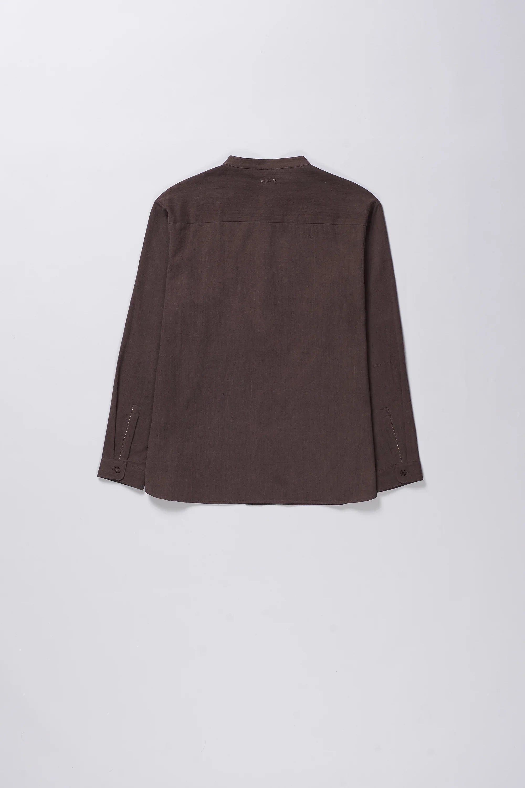 BURNT UMBER SHIRT WITH PATCH POCKET