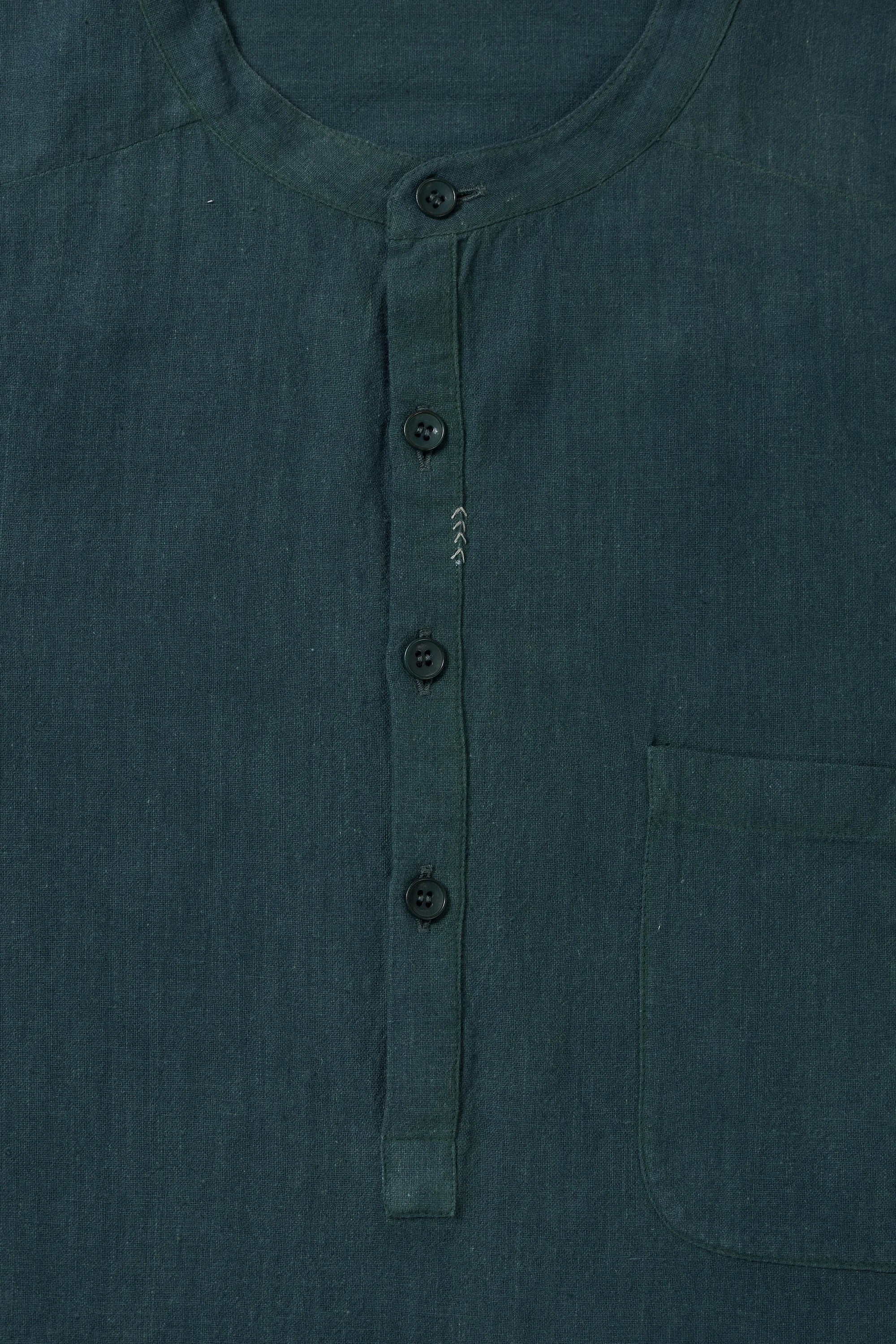 BOTTLE GREEN SHIRT WITH PATCH POCKET