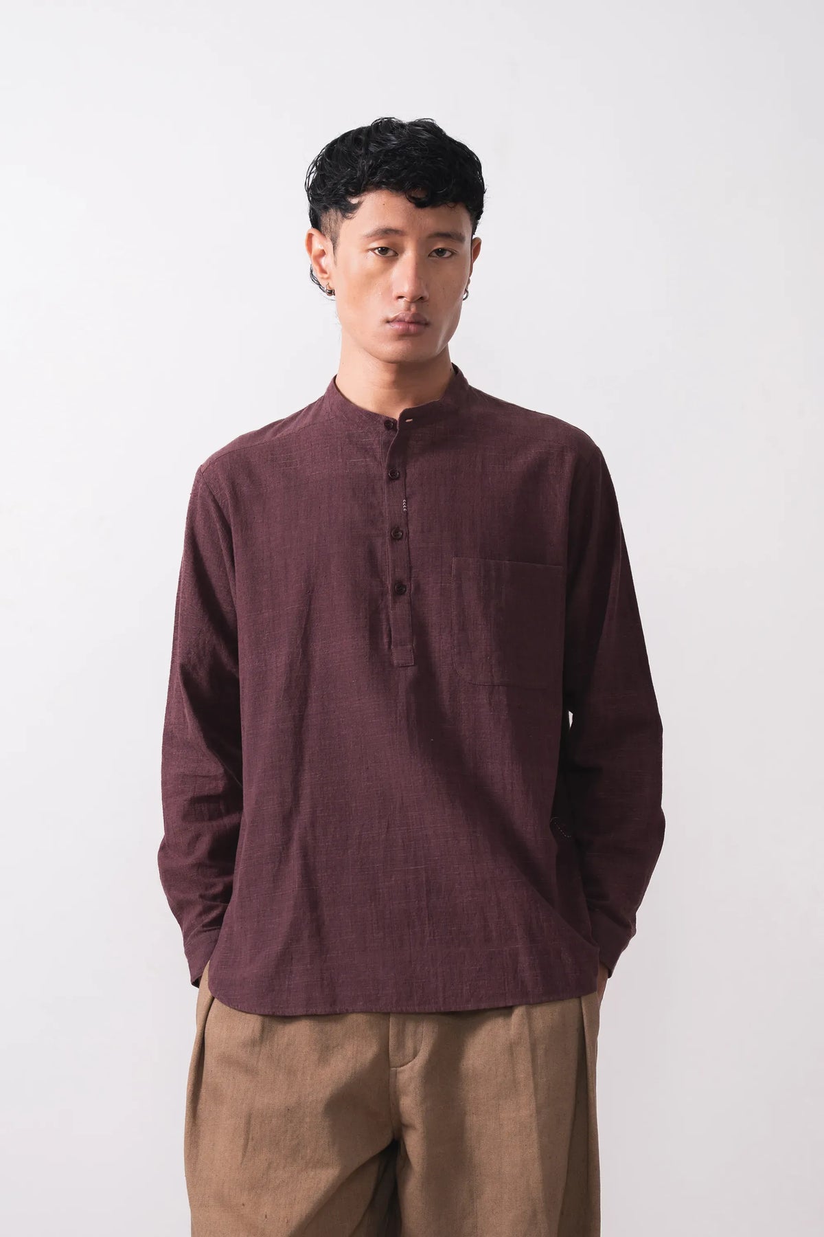 Full Sleeve Top in Purple Red