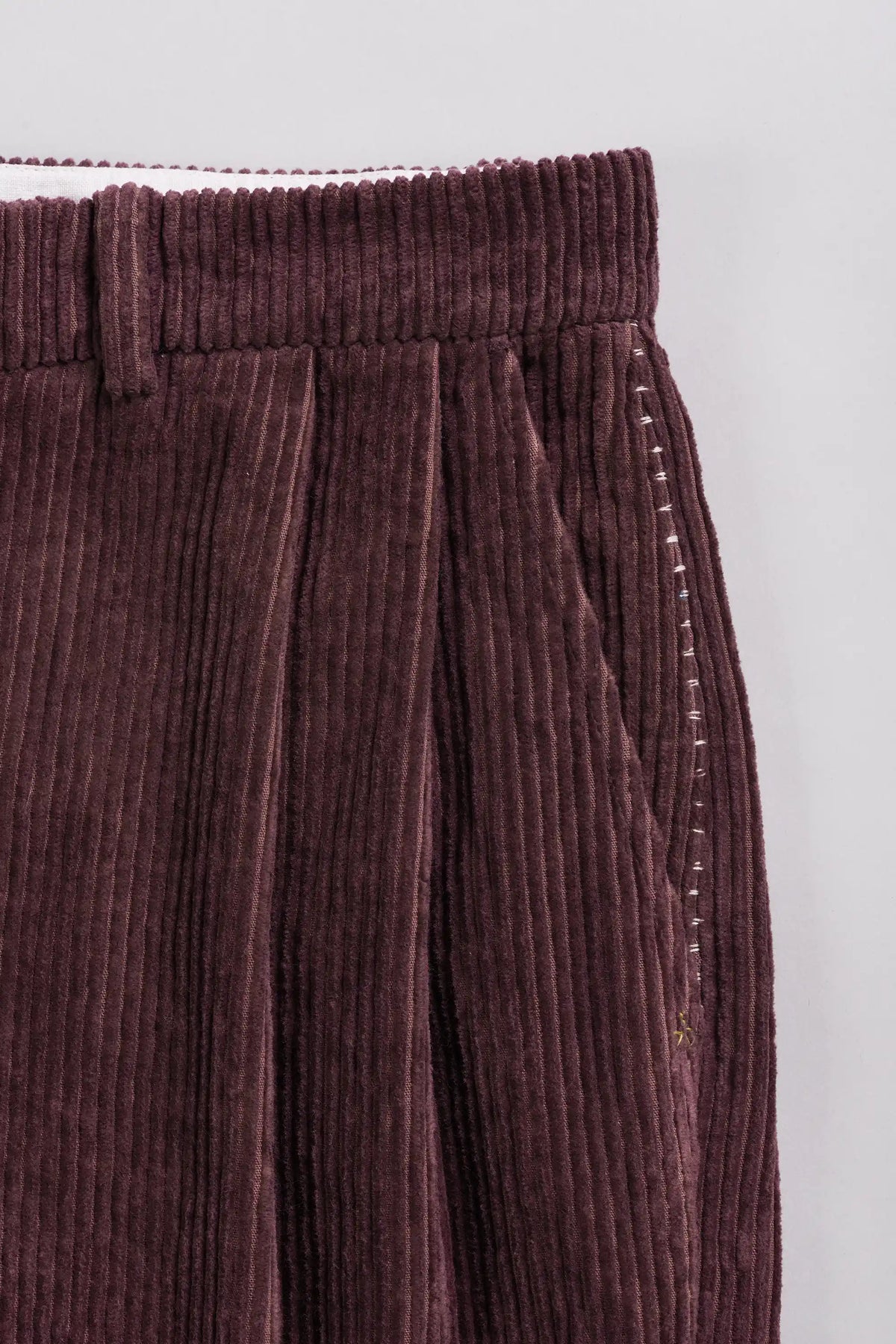 Purple Red Formal Pleated Trousers