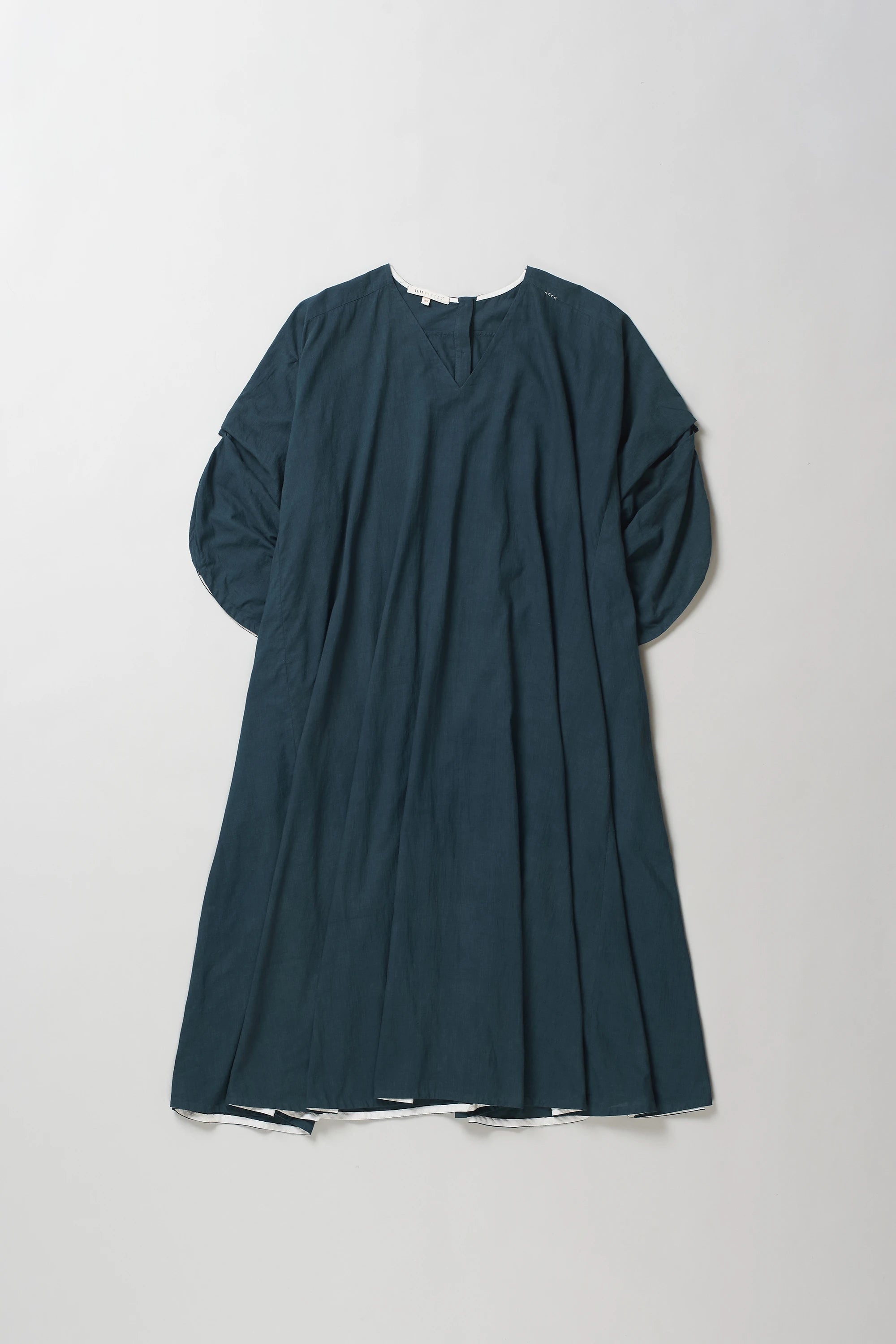 Oversized V Neck Dress in Black Indigo