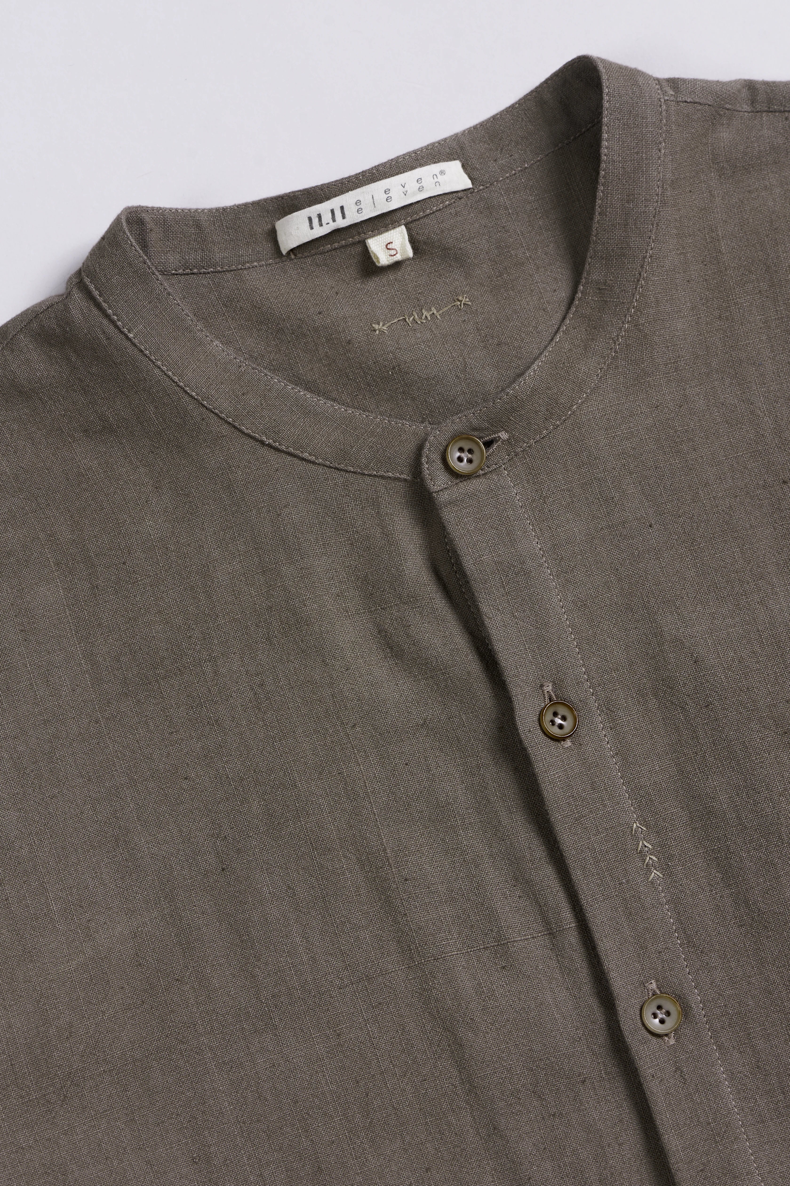 ASH GREY COLLAR BANDHANI SHIRT