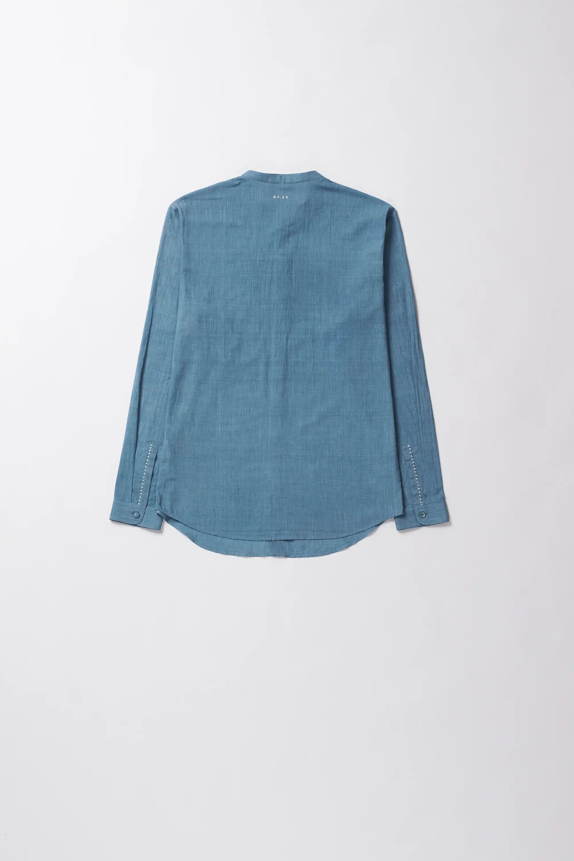 Powder blue shirt with full-sleeves