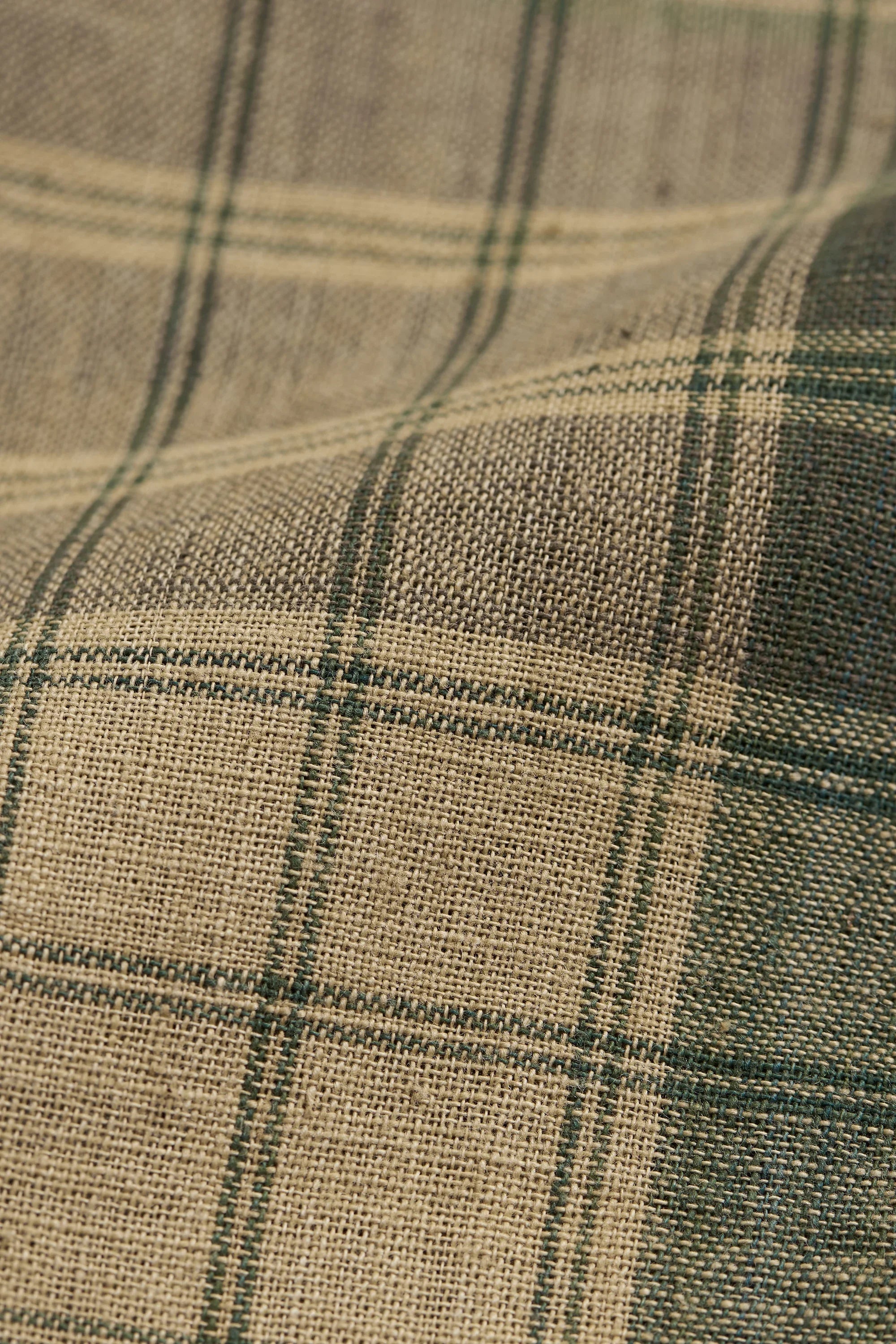 Band Collar Shirt in Jade Green