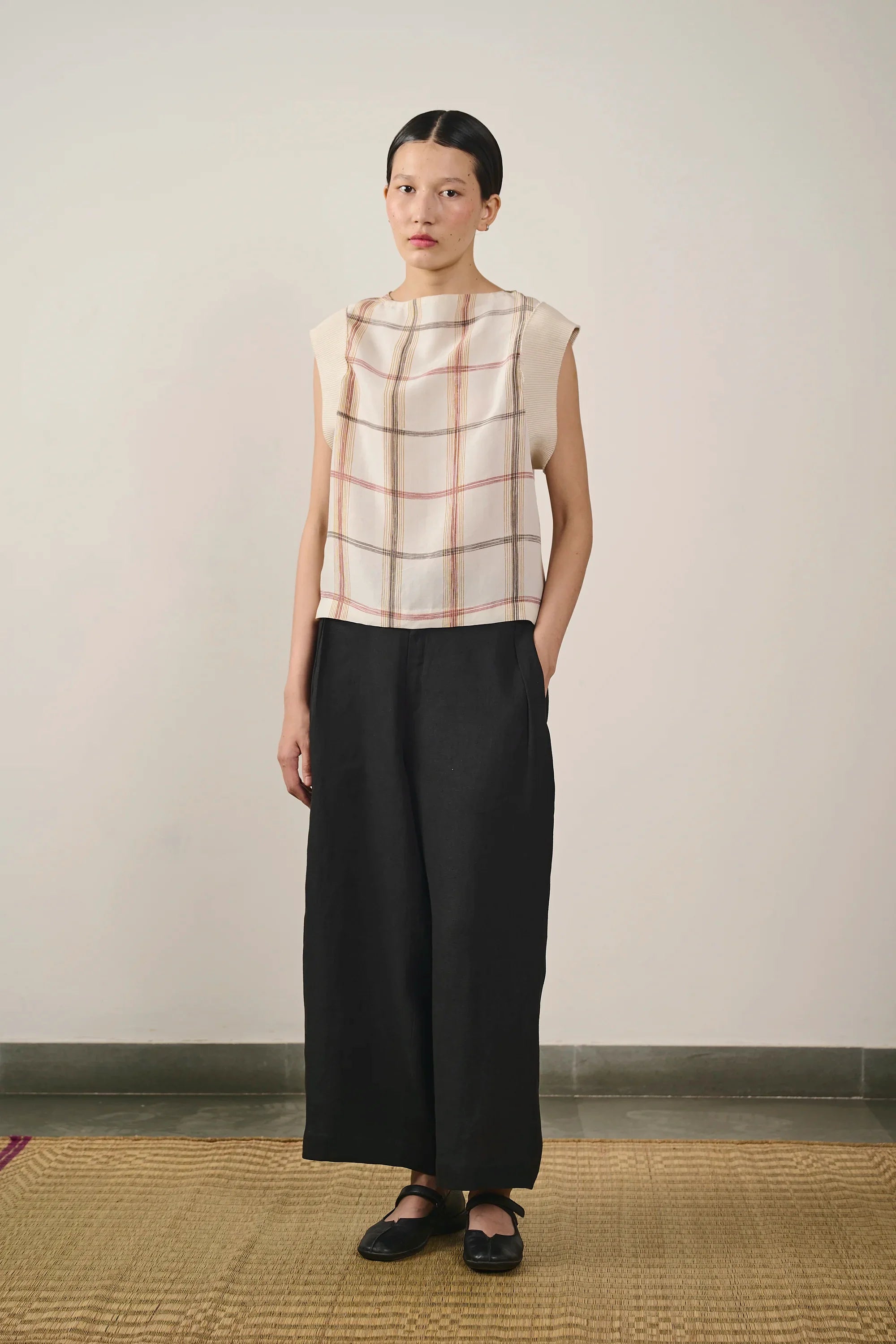 LINEN WIDE TROUSERS