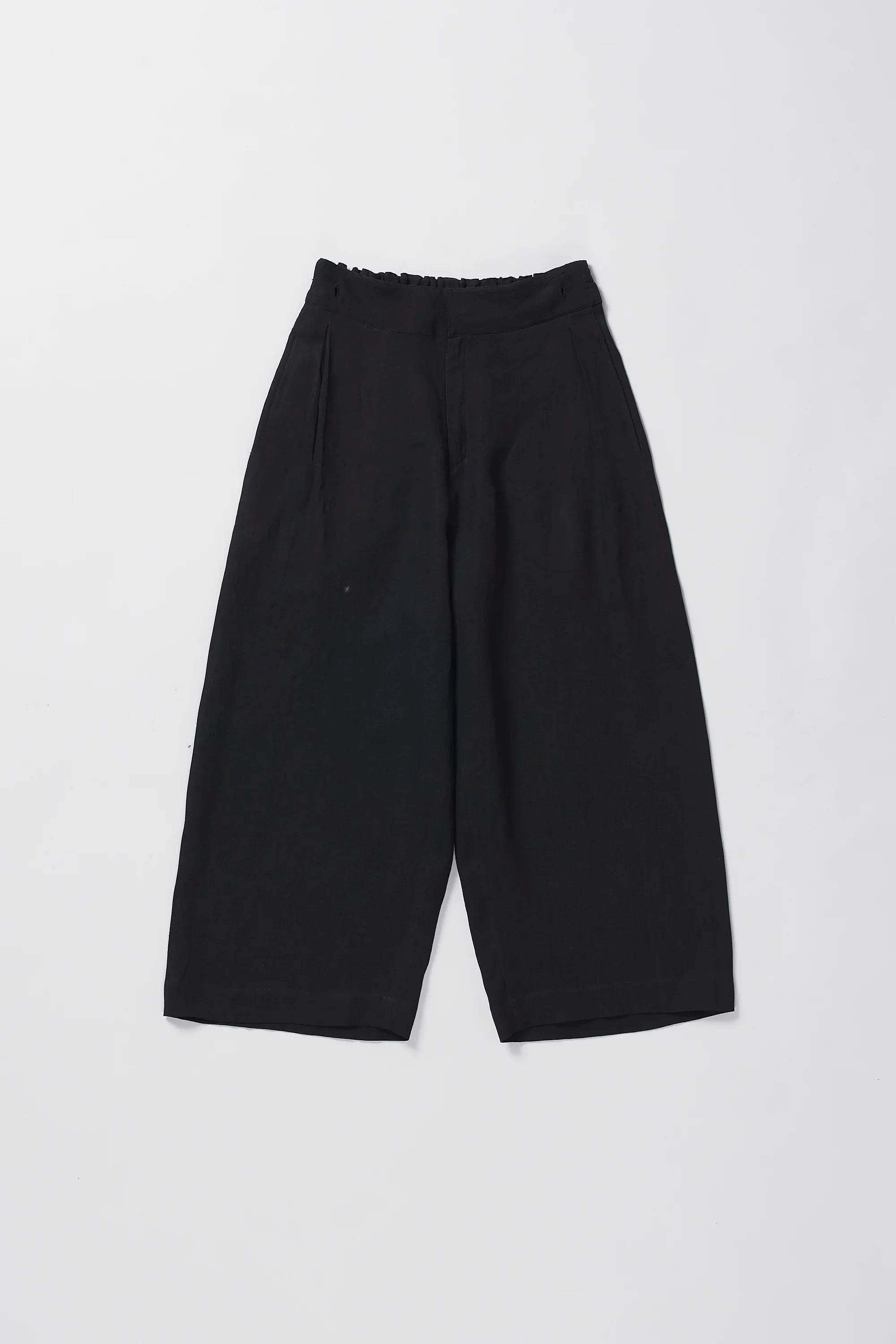 LINEN WIDE TROUSERS