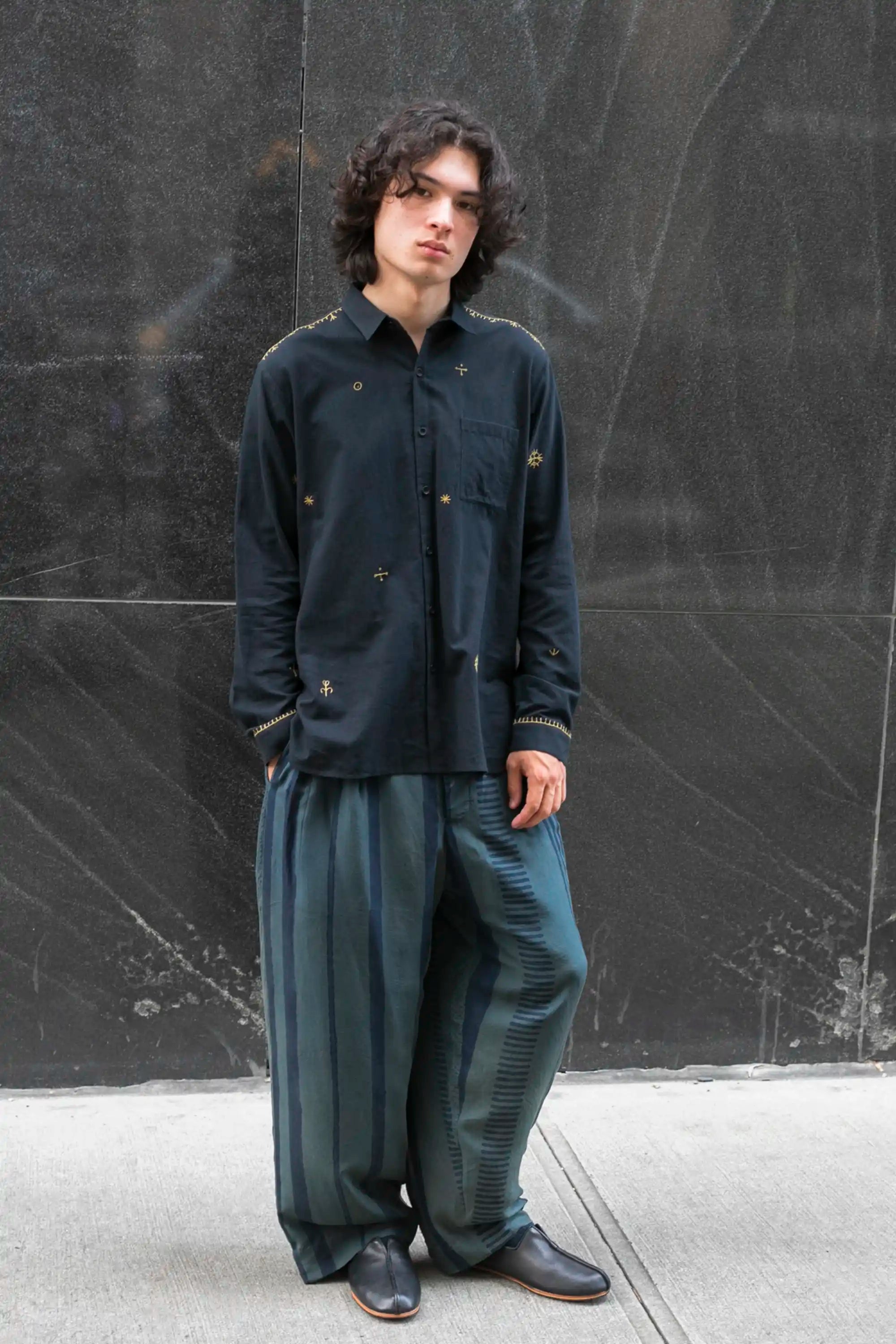 Midnight Indigo Cotton Unisex Shirt