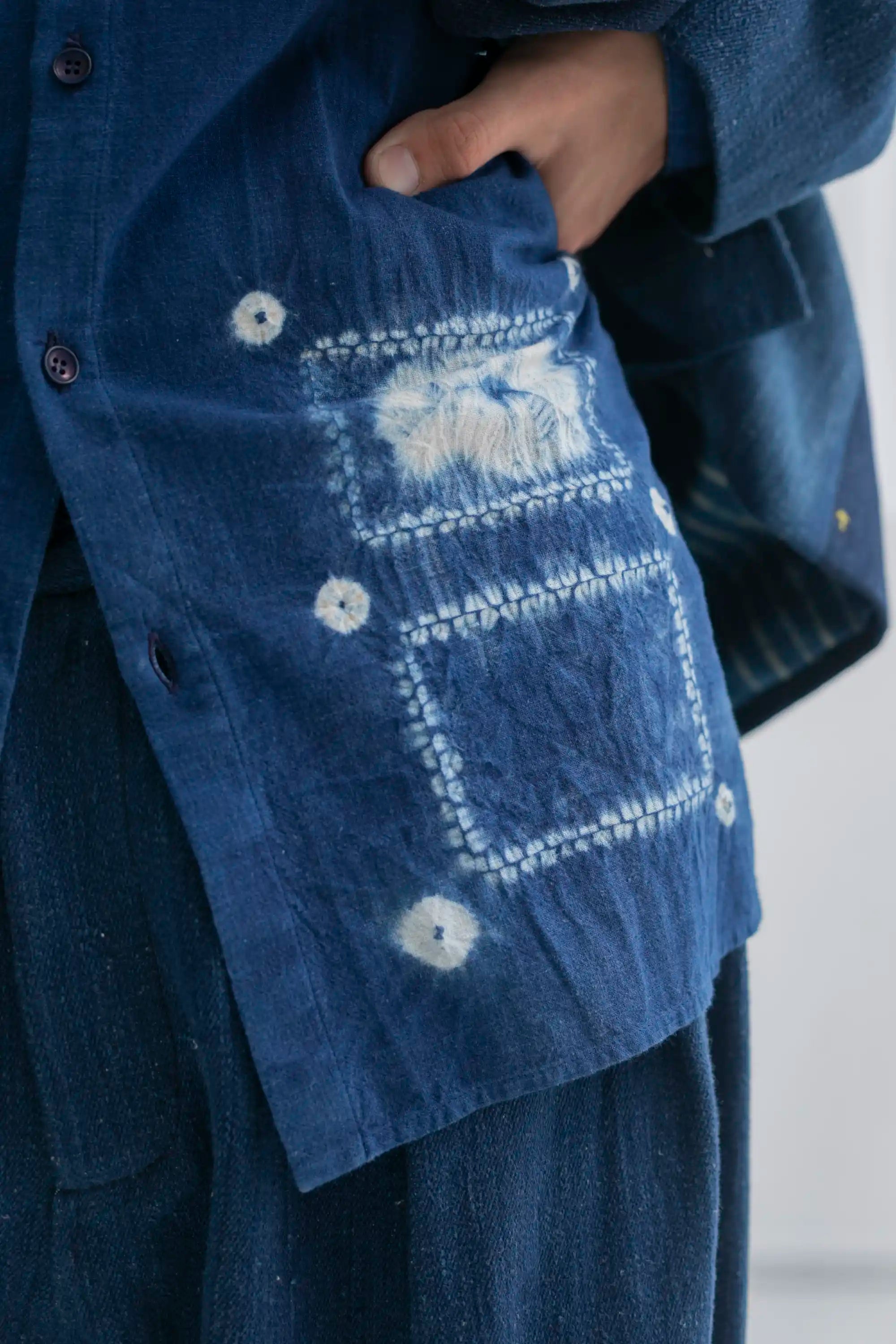 Medium Indigo Shibori Shirt