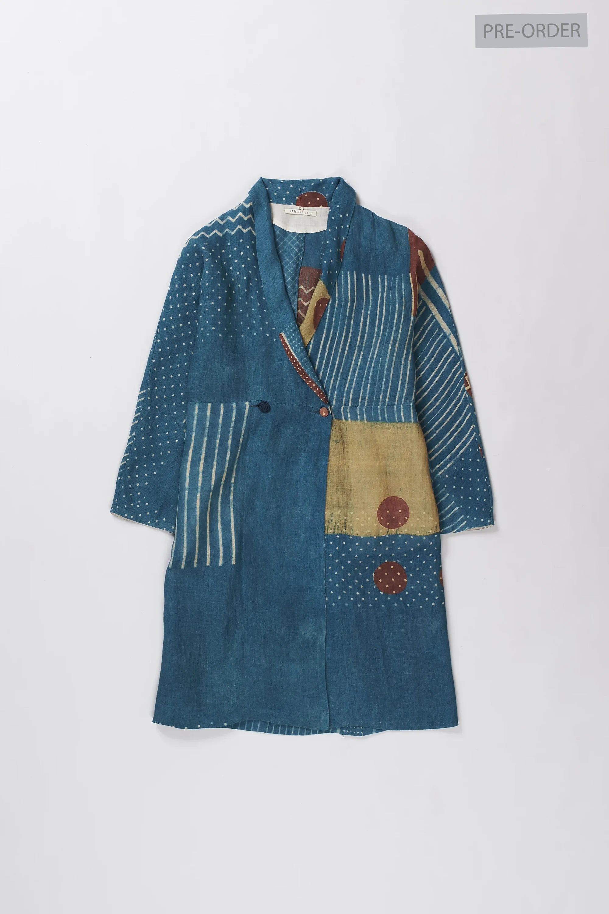 Naomi Linen Jacket with Block Print