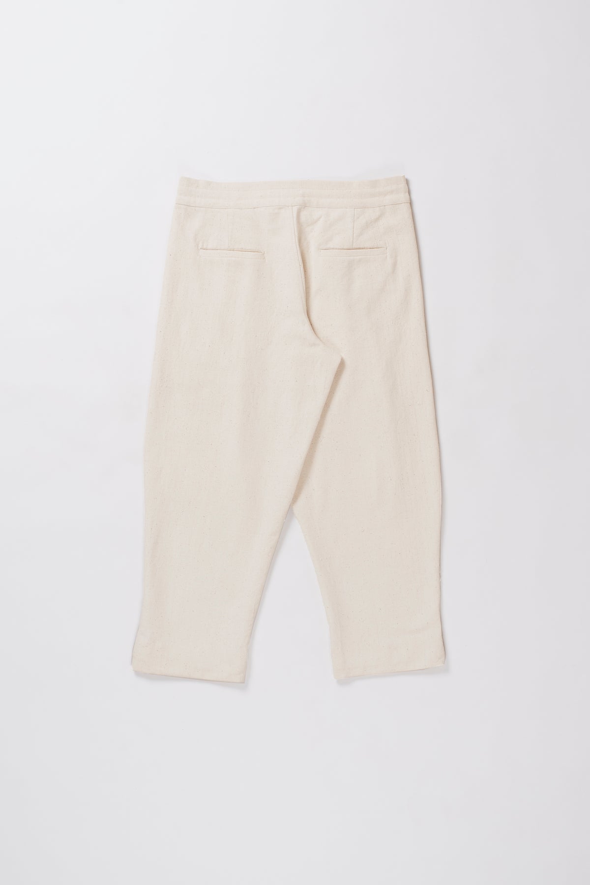 Back image of a ecru cotton pant
