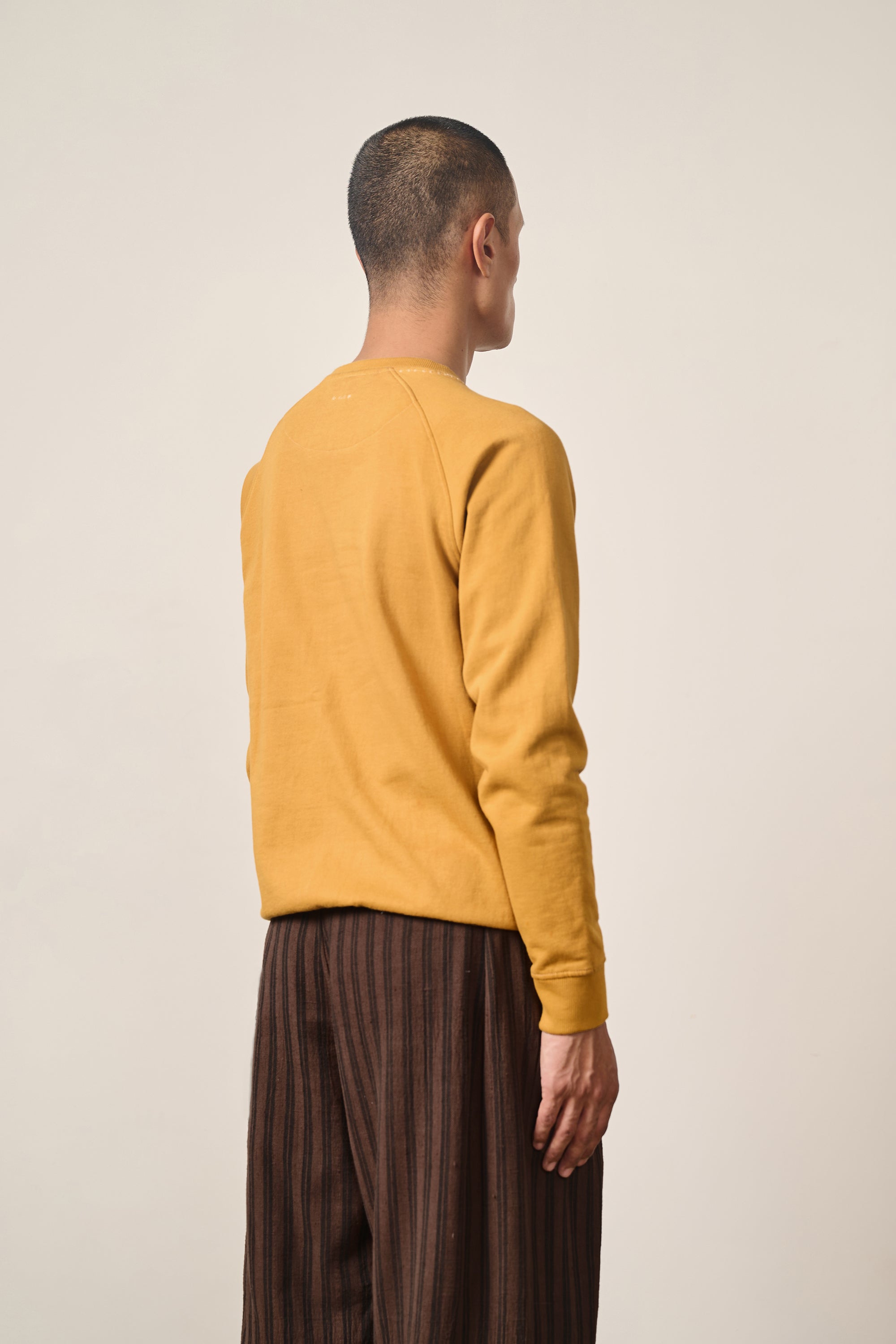 50‘s Half sleeve Sweatshirt Yellow 無地 Warehouse & Co 461 Crew Neck Sweatshirt - Yellow | SON OF A STAG