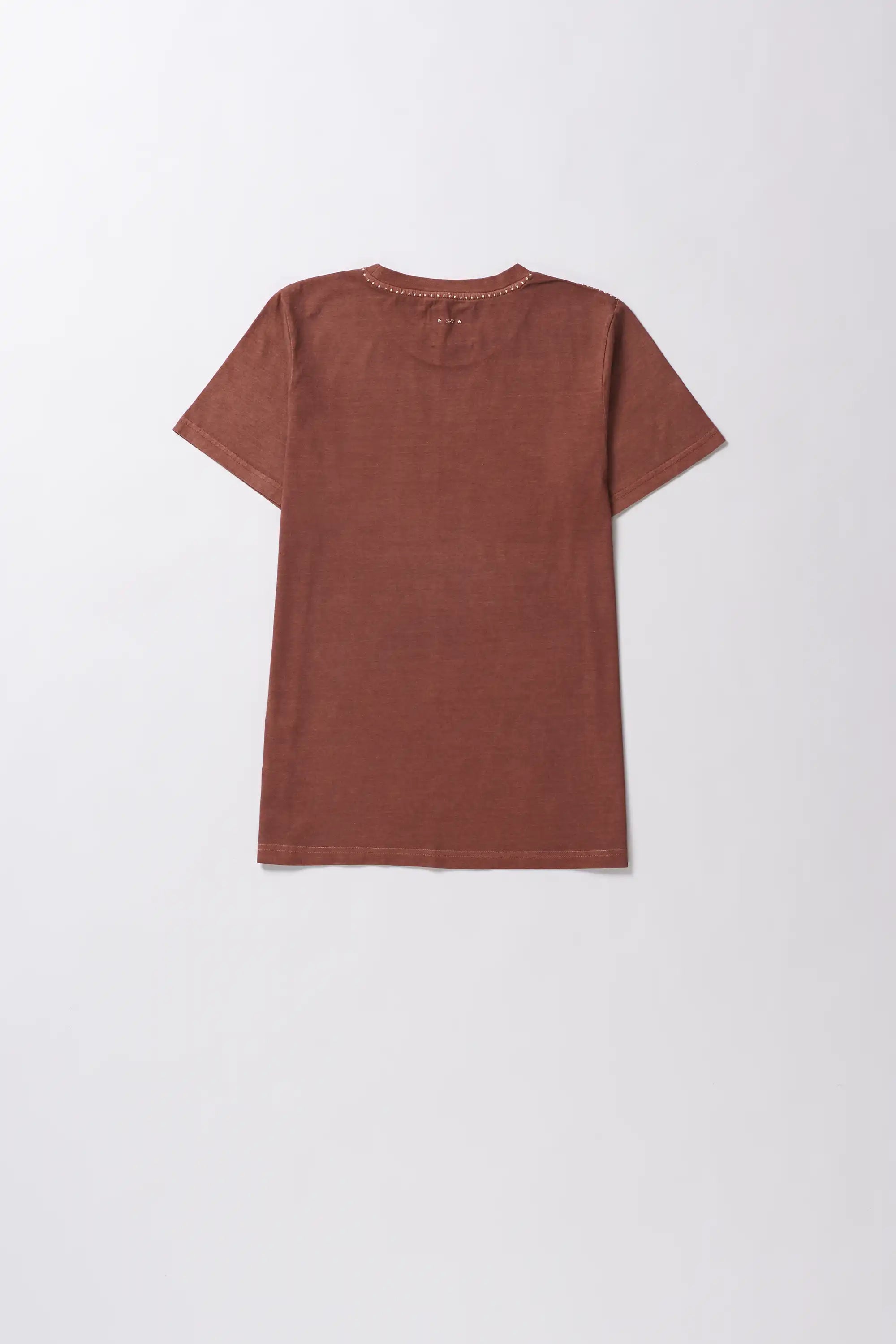 Orange rust half-sleeves t-shirt