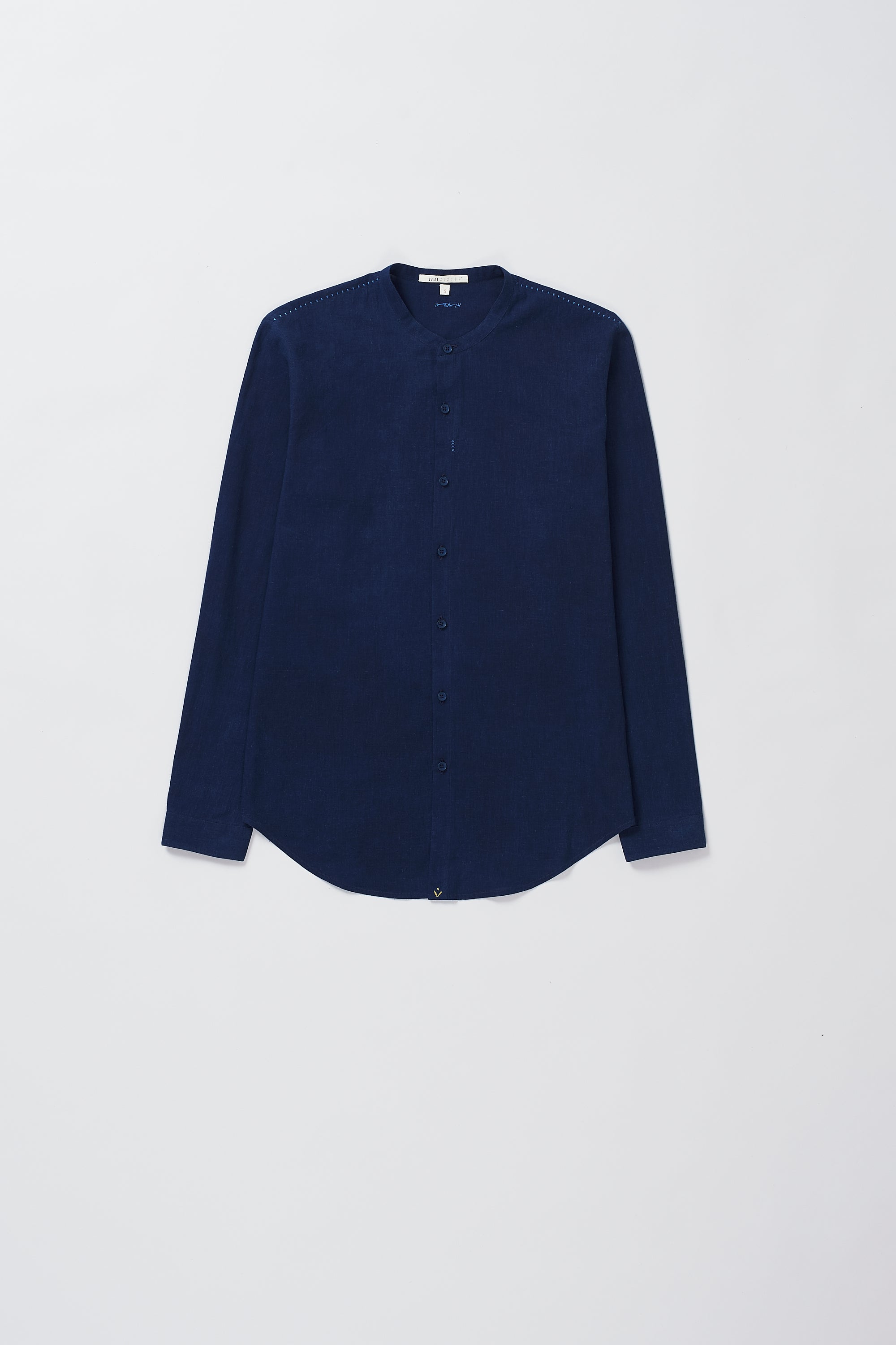 Indigo cotton full-sleeves shirt