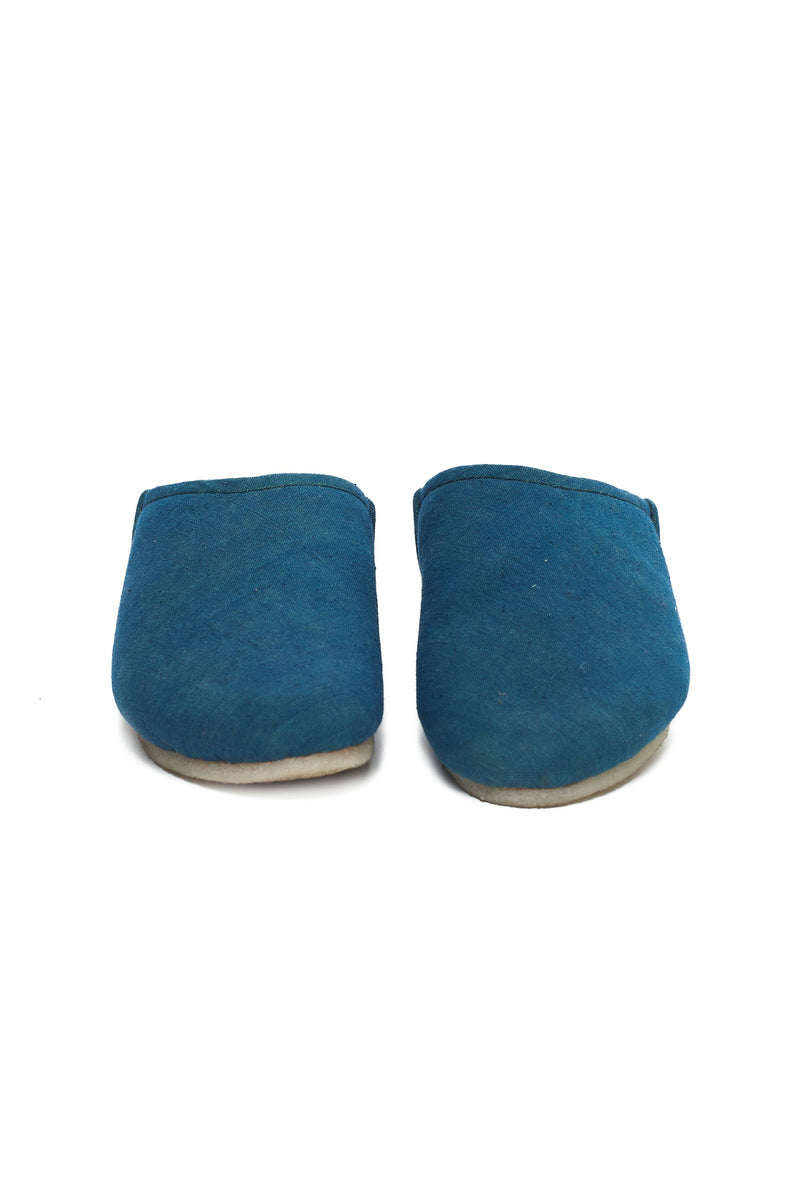 BOTTLE GREEN HANDMADE SLIP ON