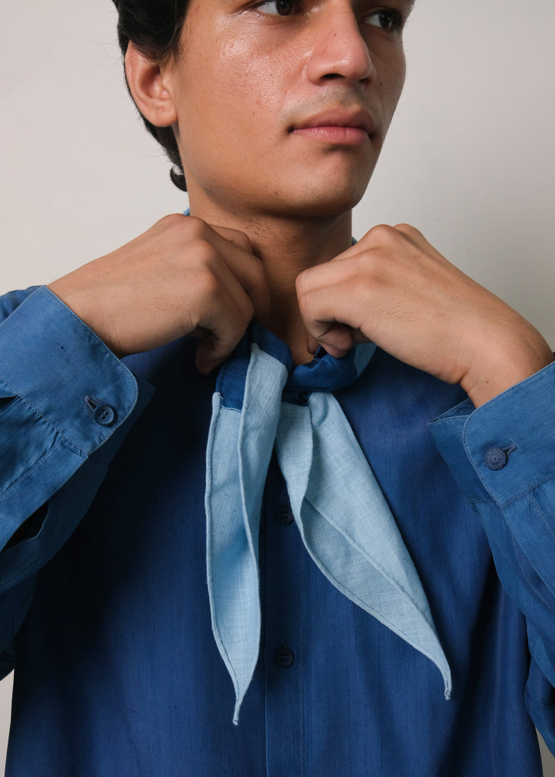 INDIGO PATCHWORK BANDANA