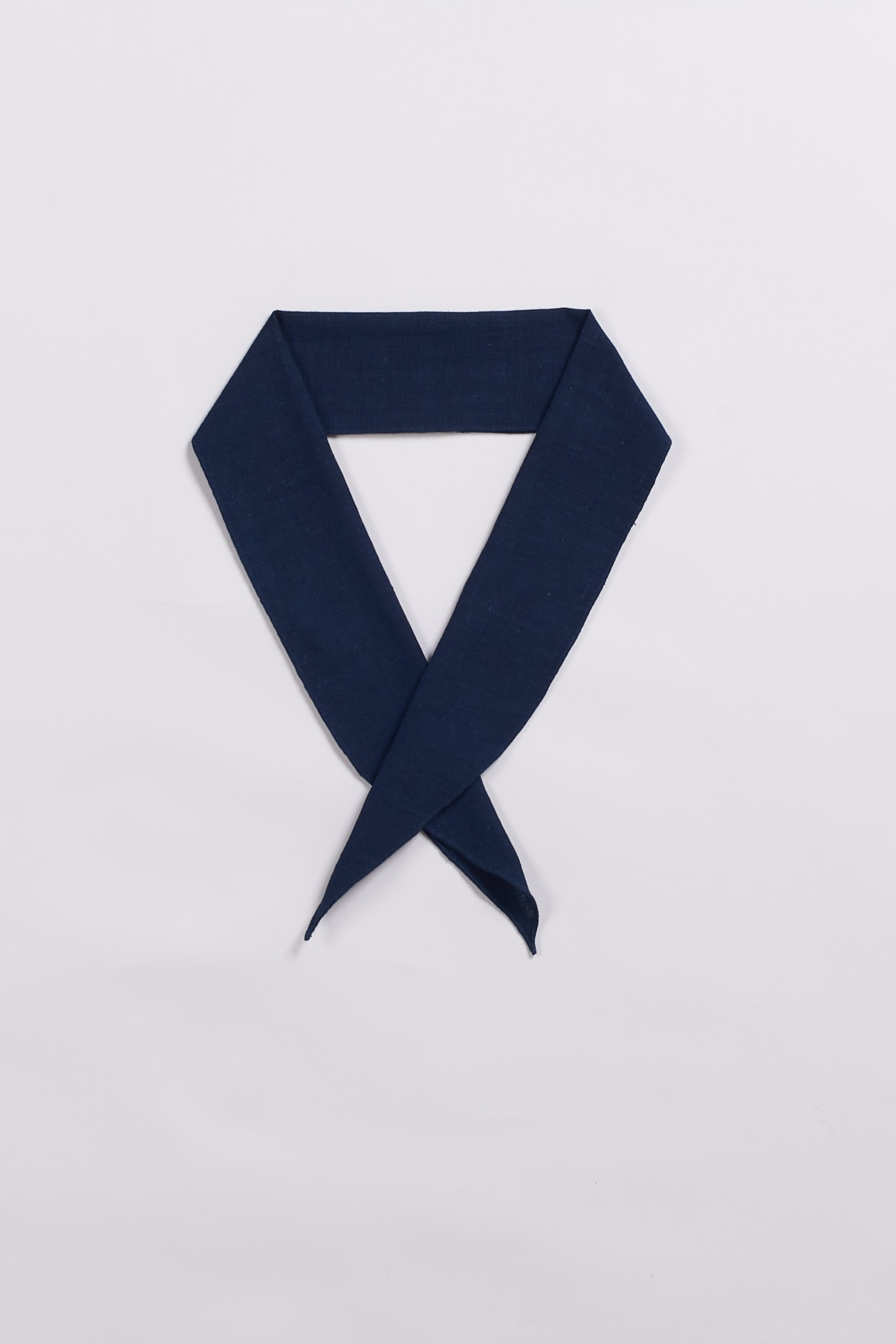HEIRLOOM COTTON BANDANA WITH NATURAL INDIGO