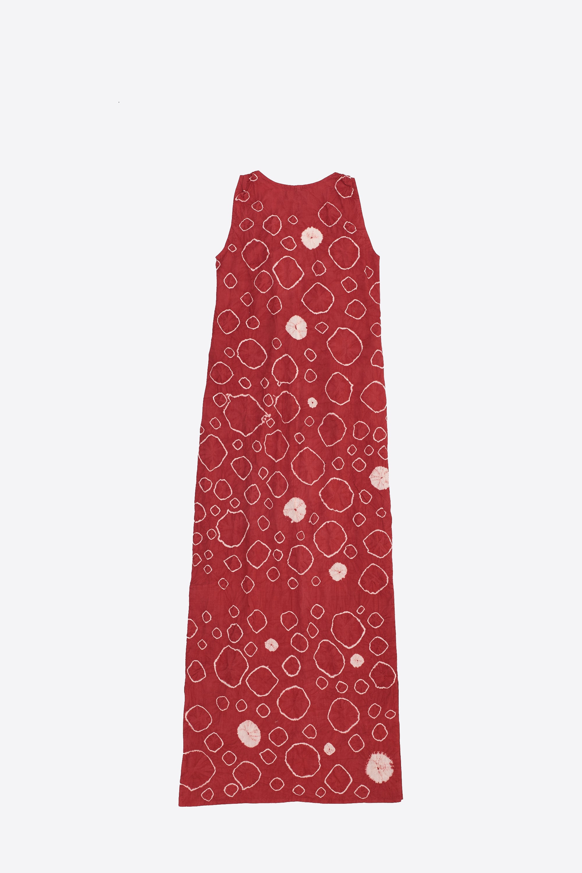 CRIMSON PINK SHIBORI SUMMER DRESS