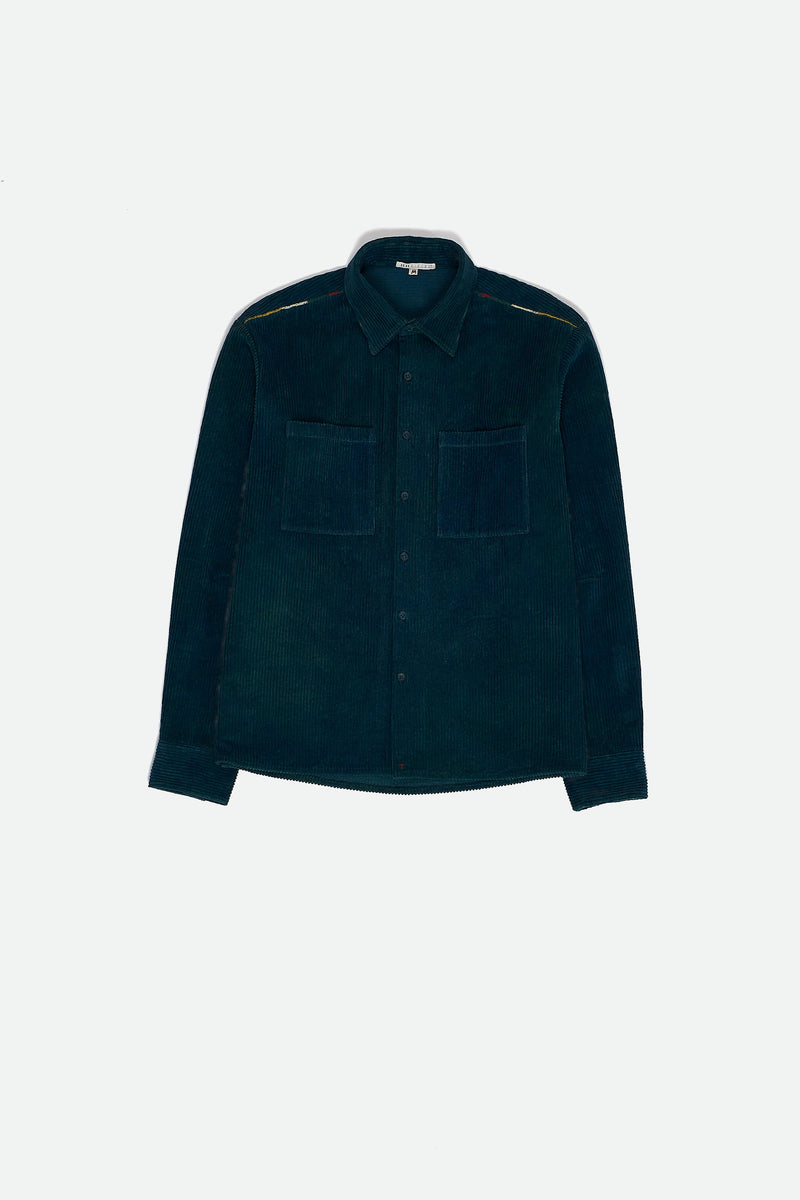 BOTTLE GREEN CORDUROY SHIRT