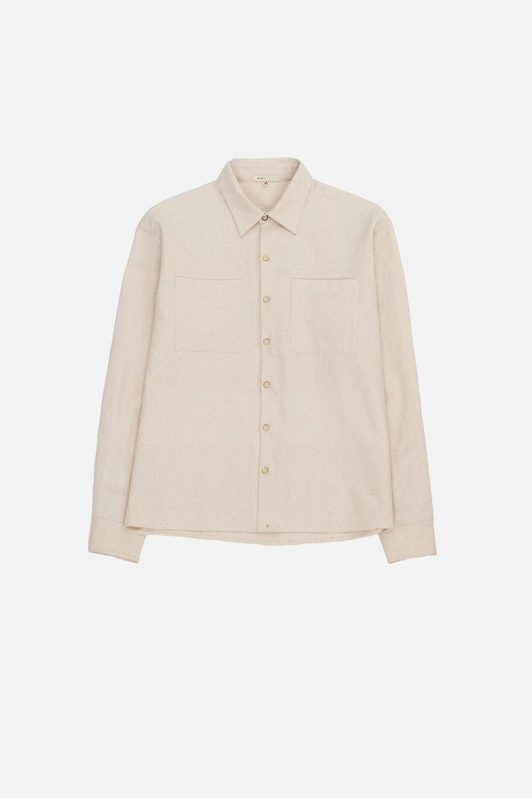 OFF-WHITE FINE COTTON PATCH POCKET SHIRT