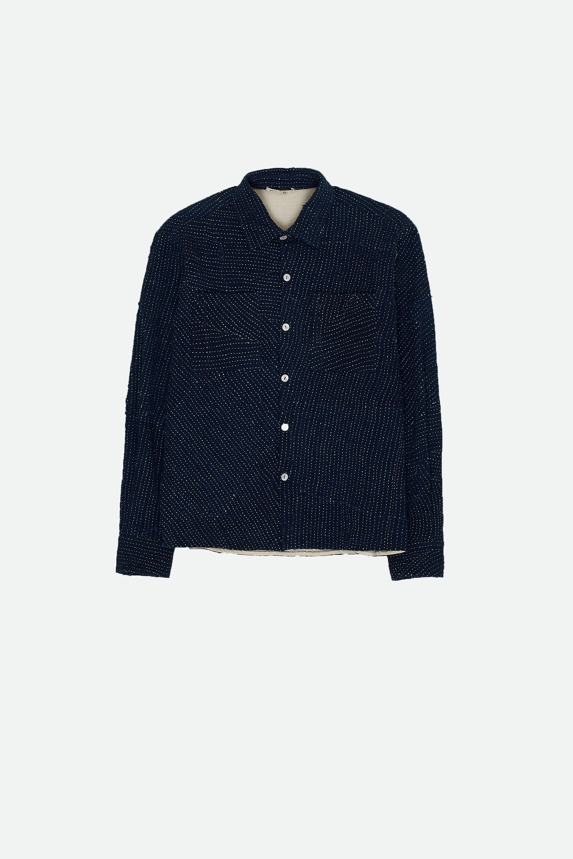 NATURAL INDIGO PATCHWORK SHIRT