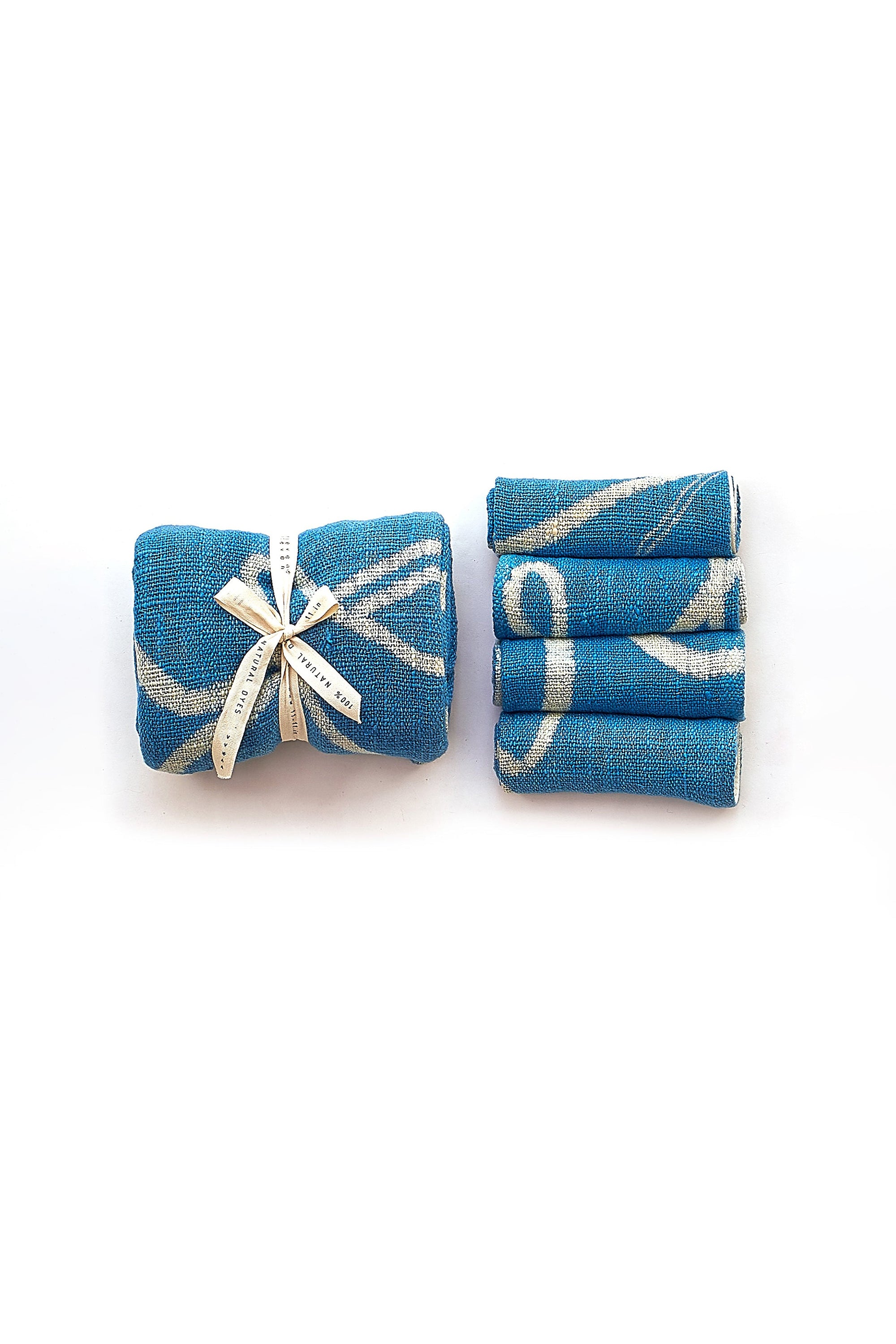 INDIGO HAND PAINTED TOWEL SET