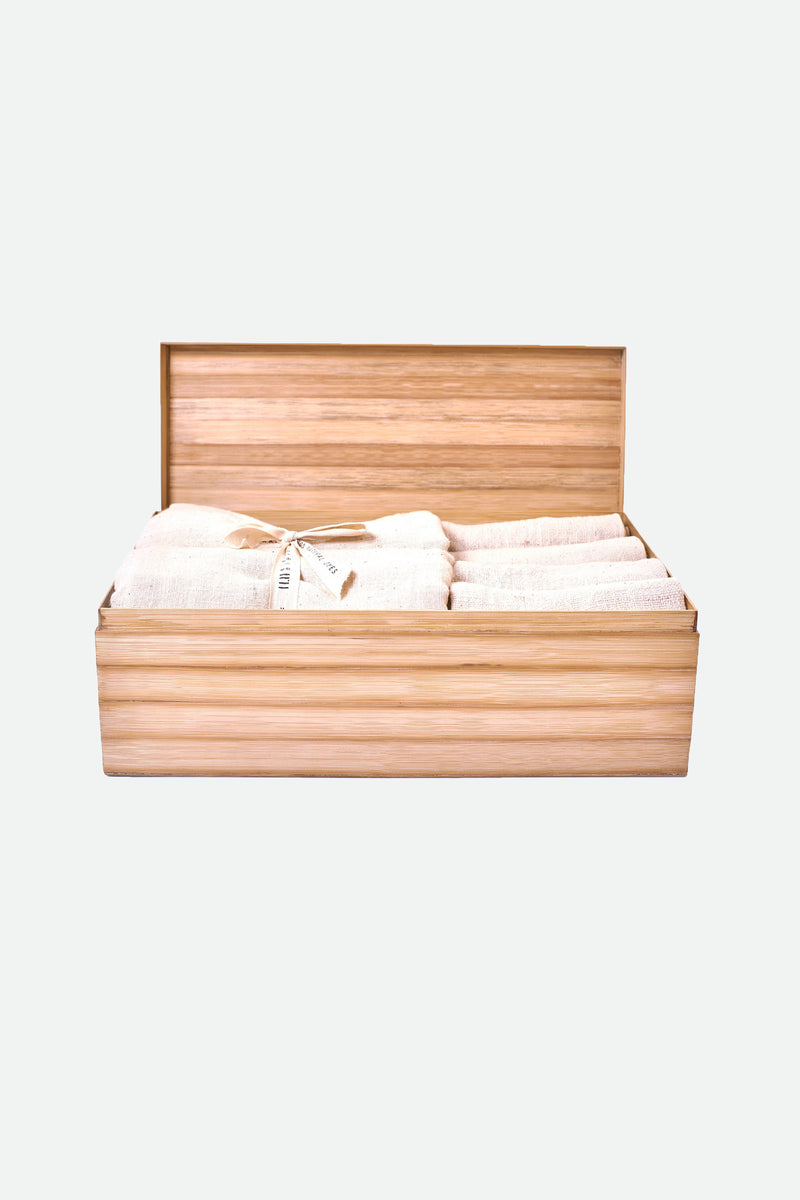 ECRU ORGANIC COTTON TOWEL BOX SET