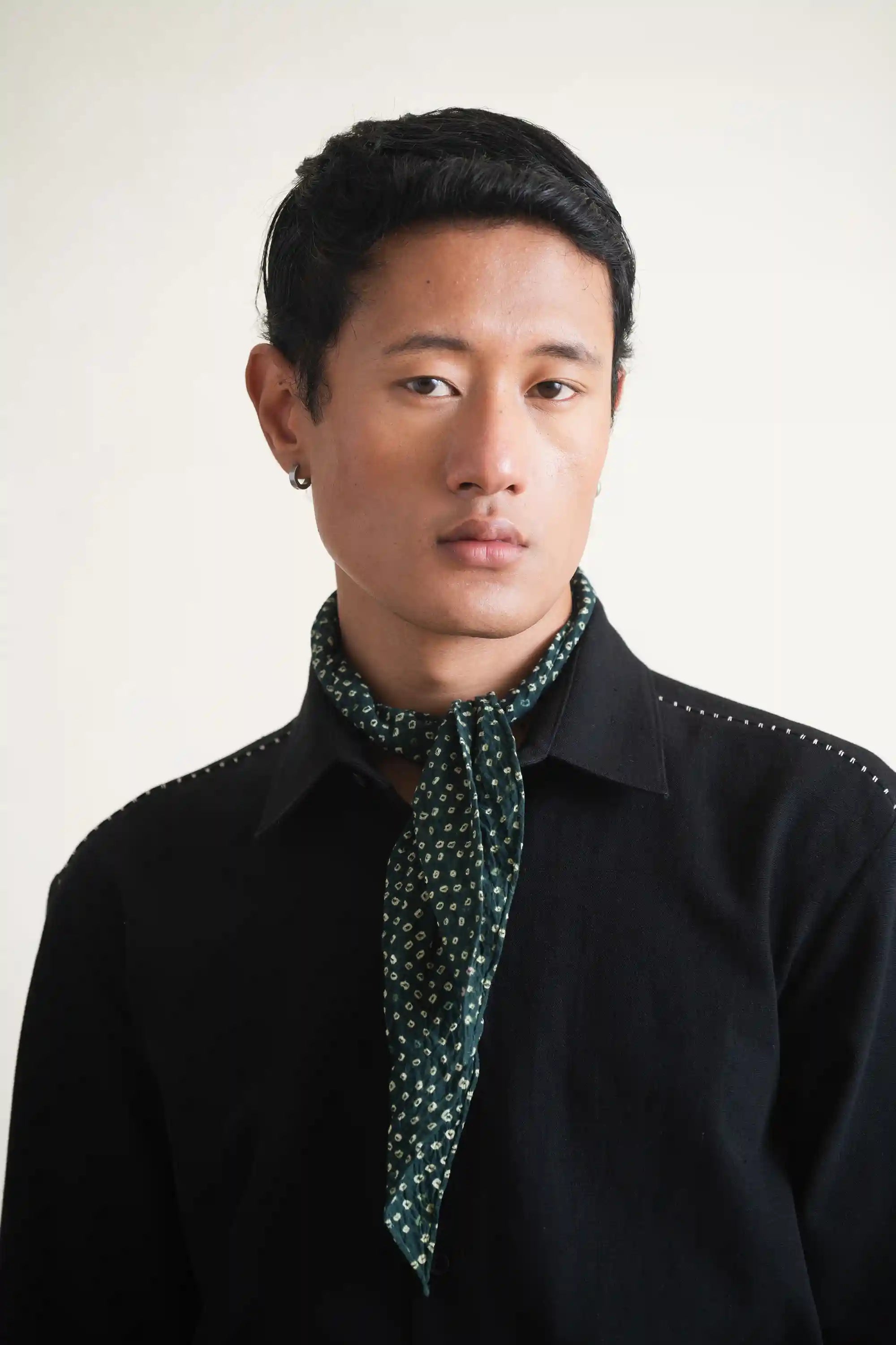 Bottle Green Bandhani Bandana