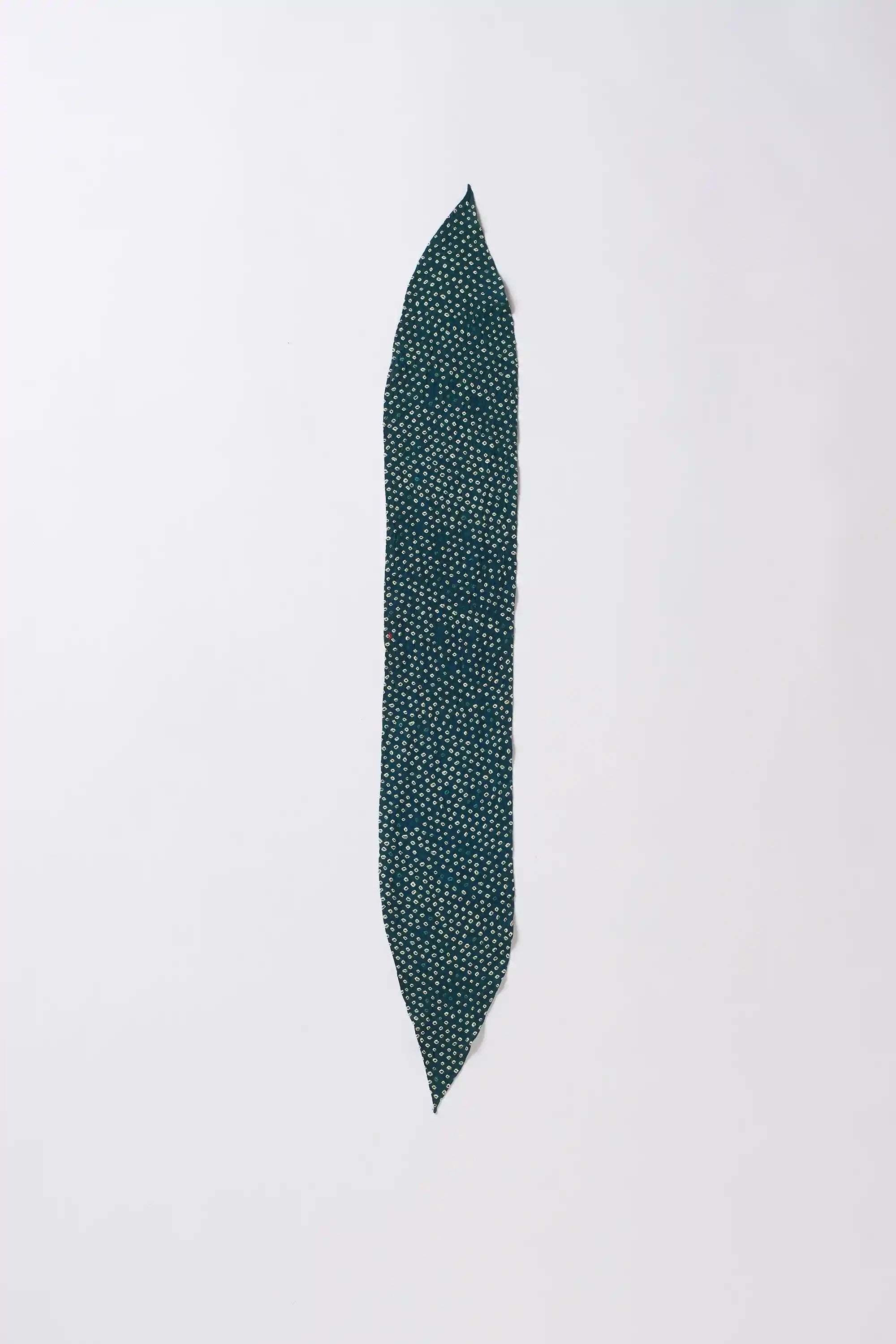 Bandhani Bandana in Bottle Green