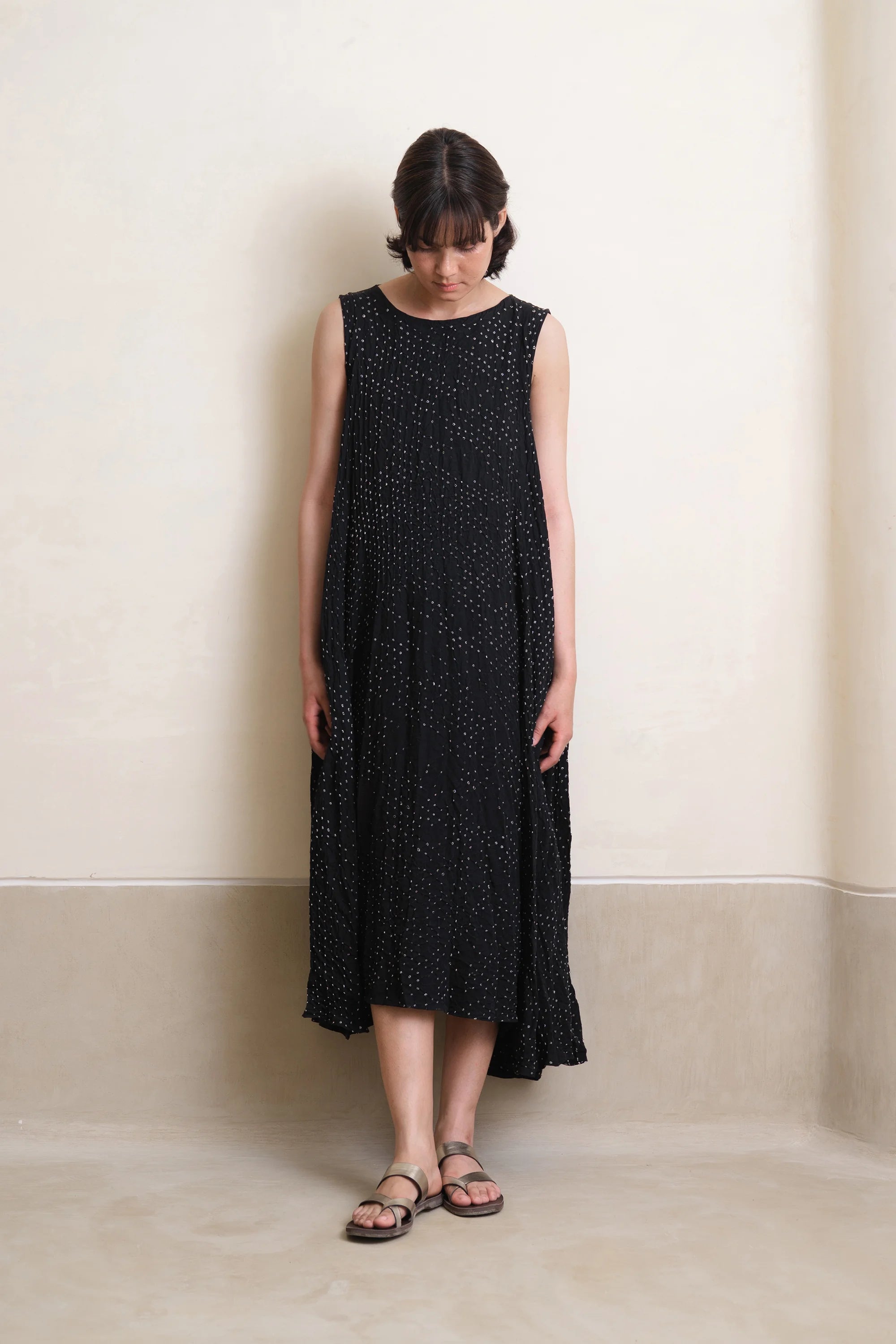 Black Women's Bandhani Dress