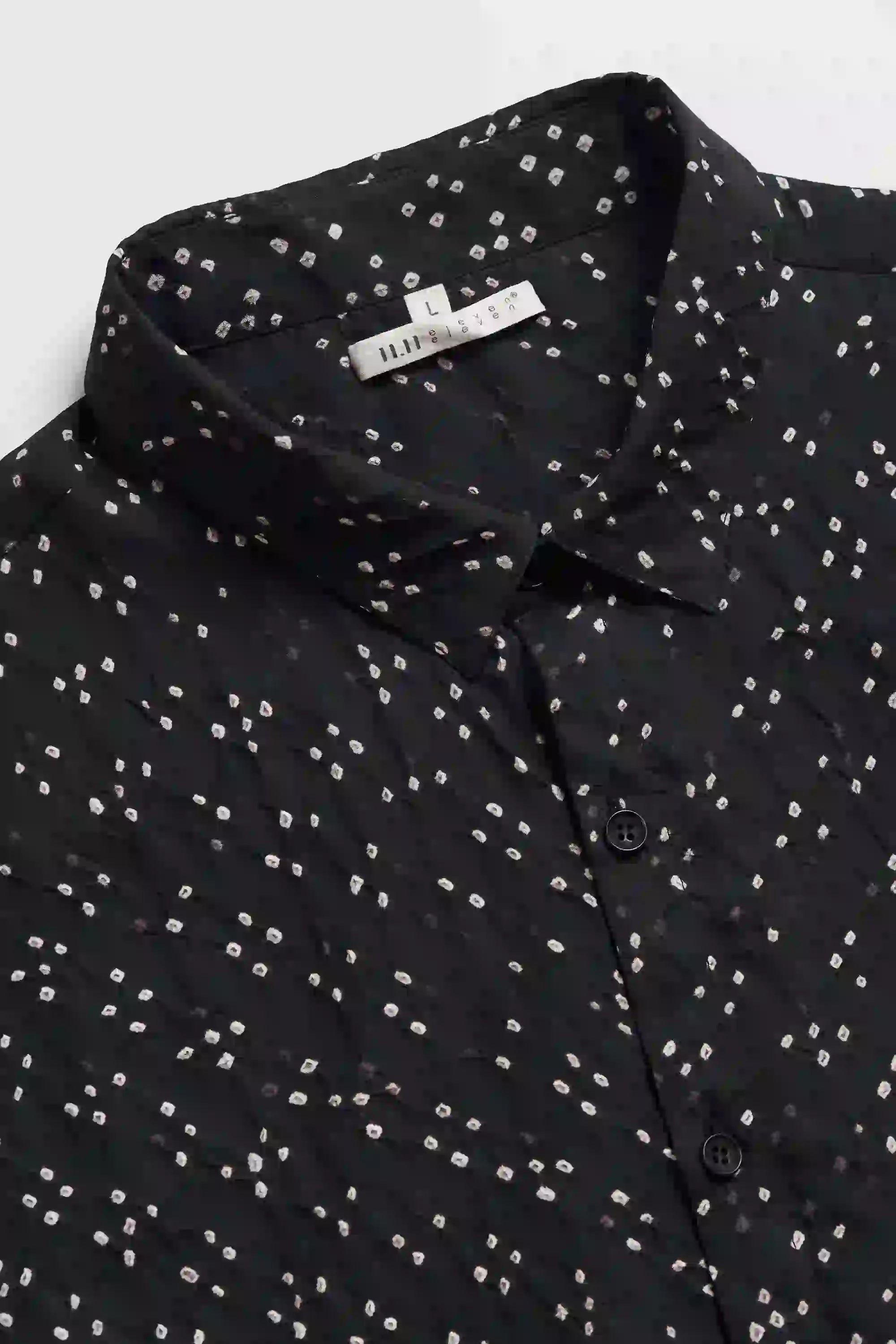 Fabric close-up with collar and buttons